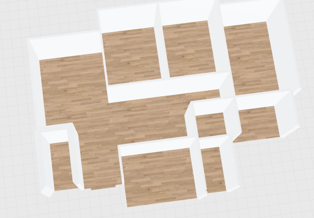 Our house-hunting journey: our search for resale flat - Wooden floor, white walls, grid background, architectural design, 3D