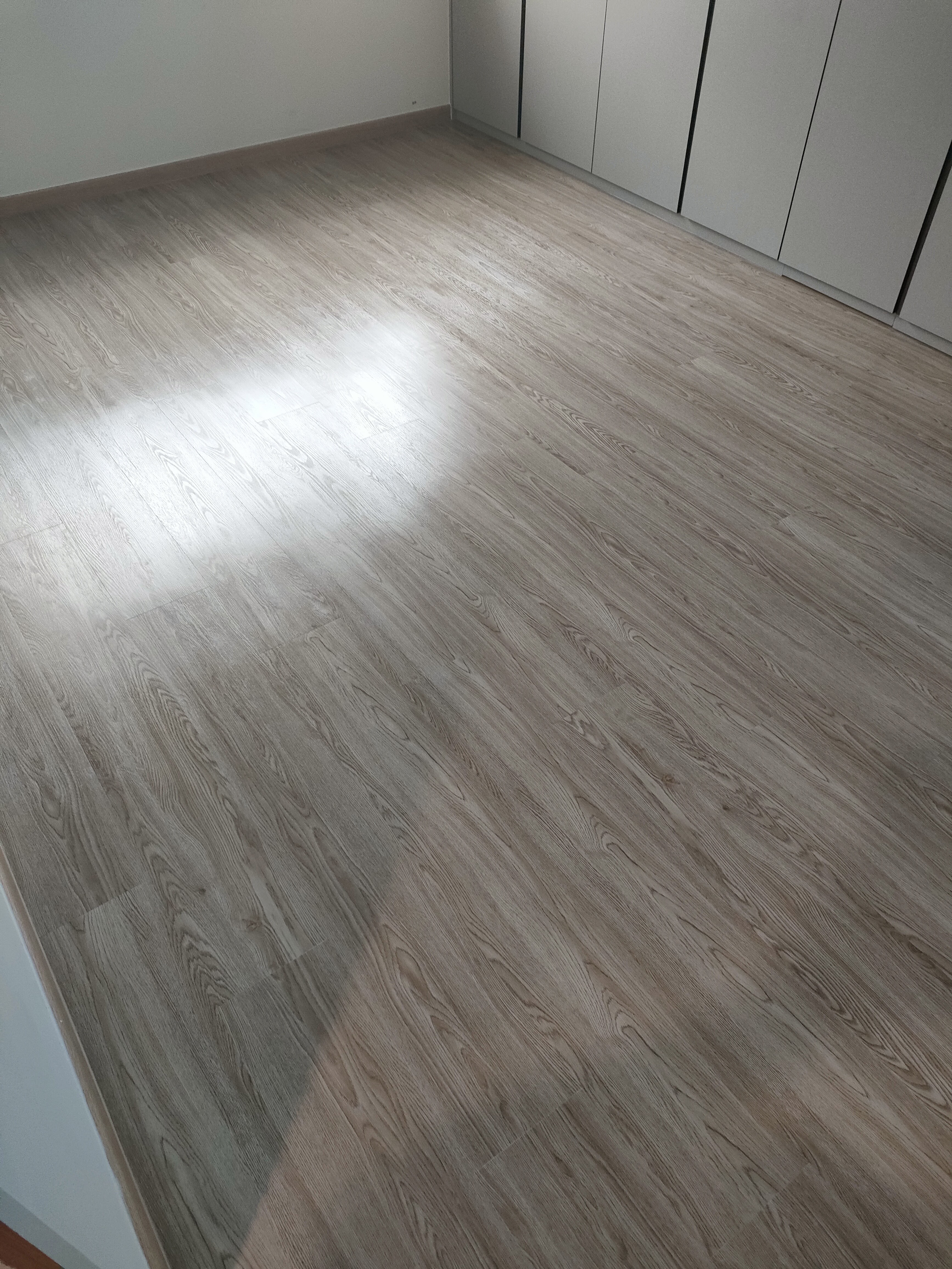 Masterbedroom.. Our sanctuary after a hard's day of work - Light wood laminate flooring, minimalist design, natural wood