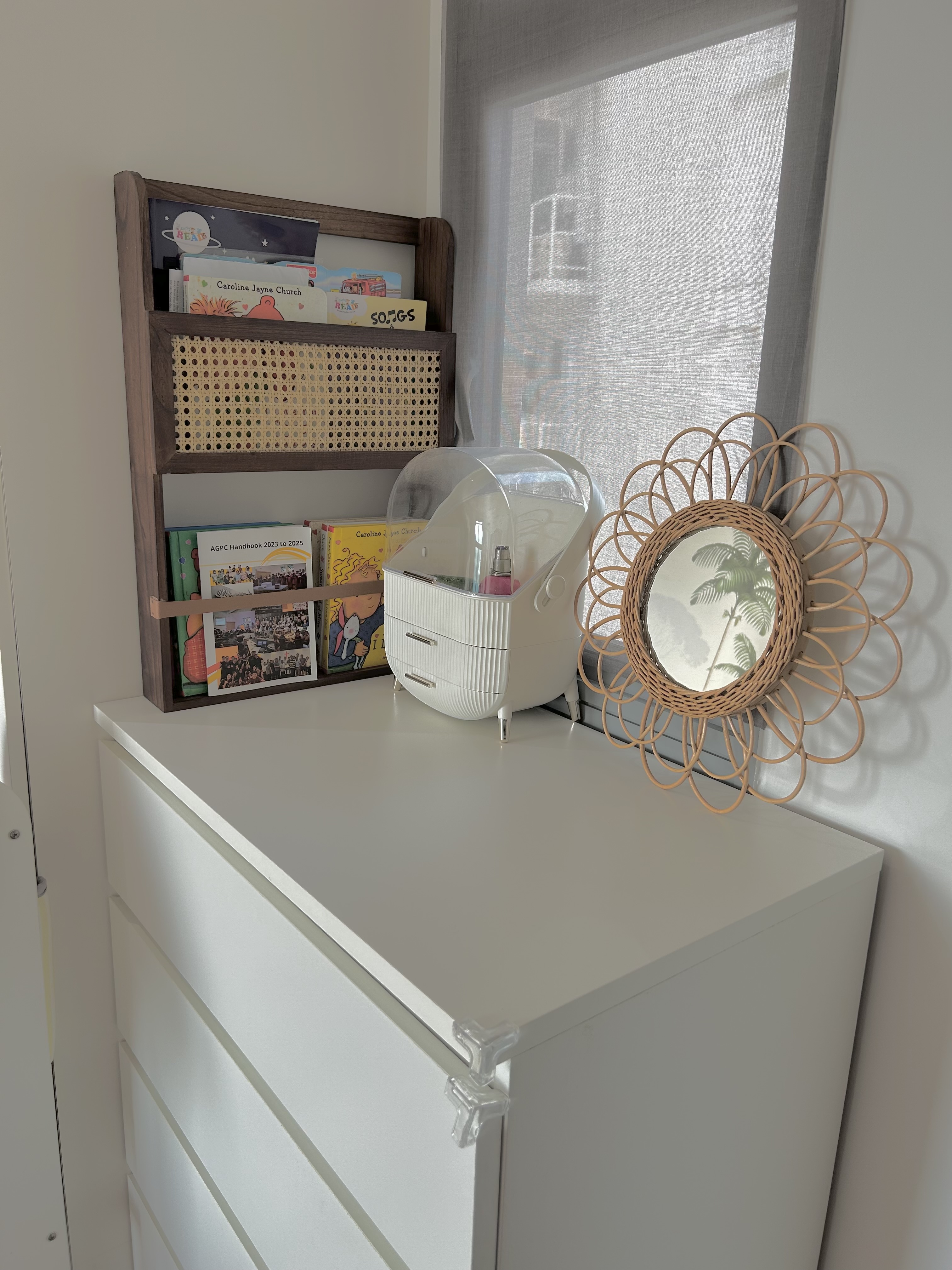 Master Bedroom: Our Tranquil Oasis - Wooden bookshelf, children's books, colorful bookshelf, children's books on top