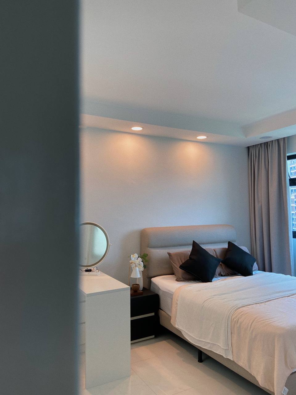 Peaceful Nights, Beautiful Mornings: Our Master Bedroom Haven - Modern bedroom with minimalist design, neutral color palette