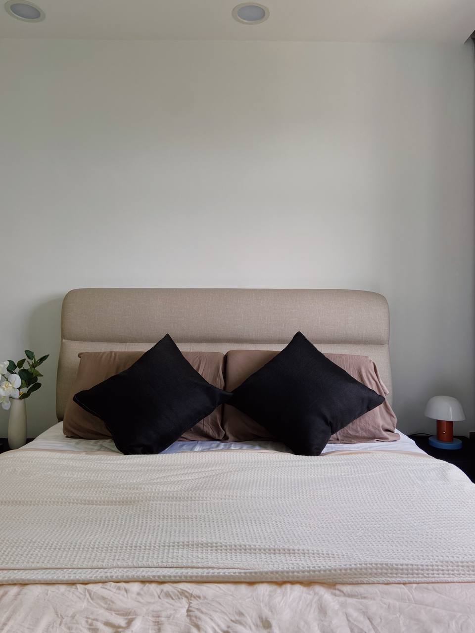 Peaceful Nights, Beautiful Mornings: Our Master Bedroom Haven - Modern minimalist bedroom, neutral color palette, beige