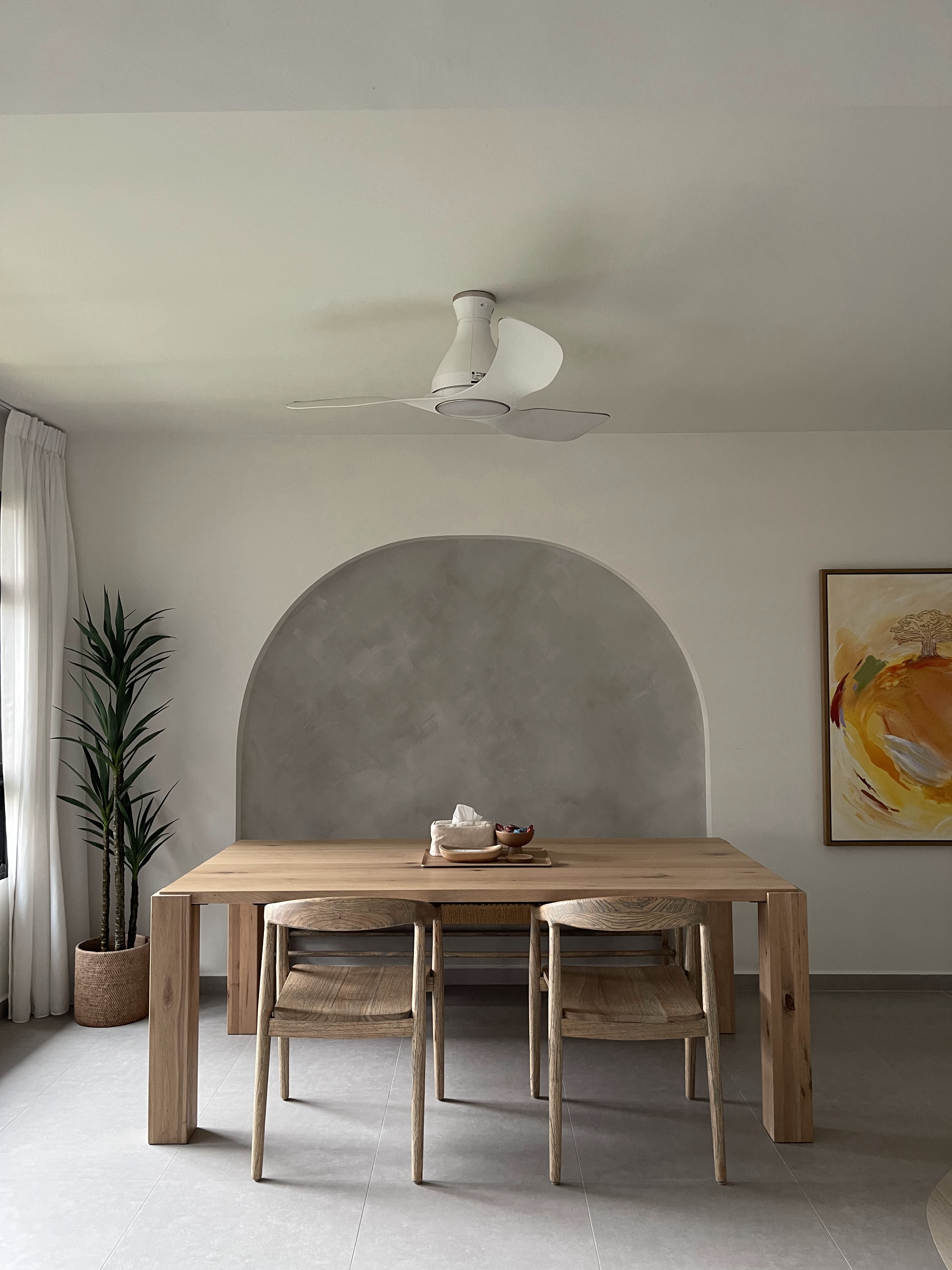 The Dining Area: The Heart of Our Home  - Modern minimalist dining room, light wood dining table, rustic wooden chairs
