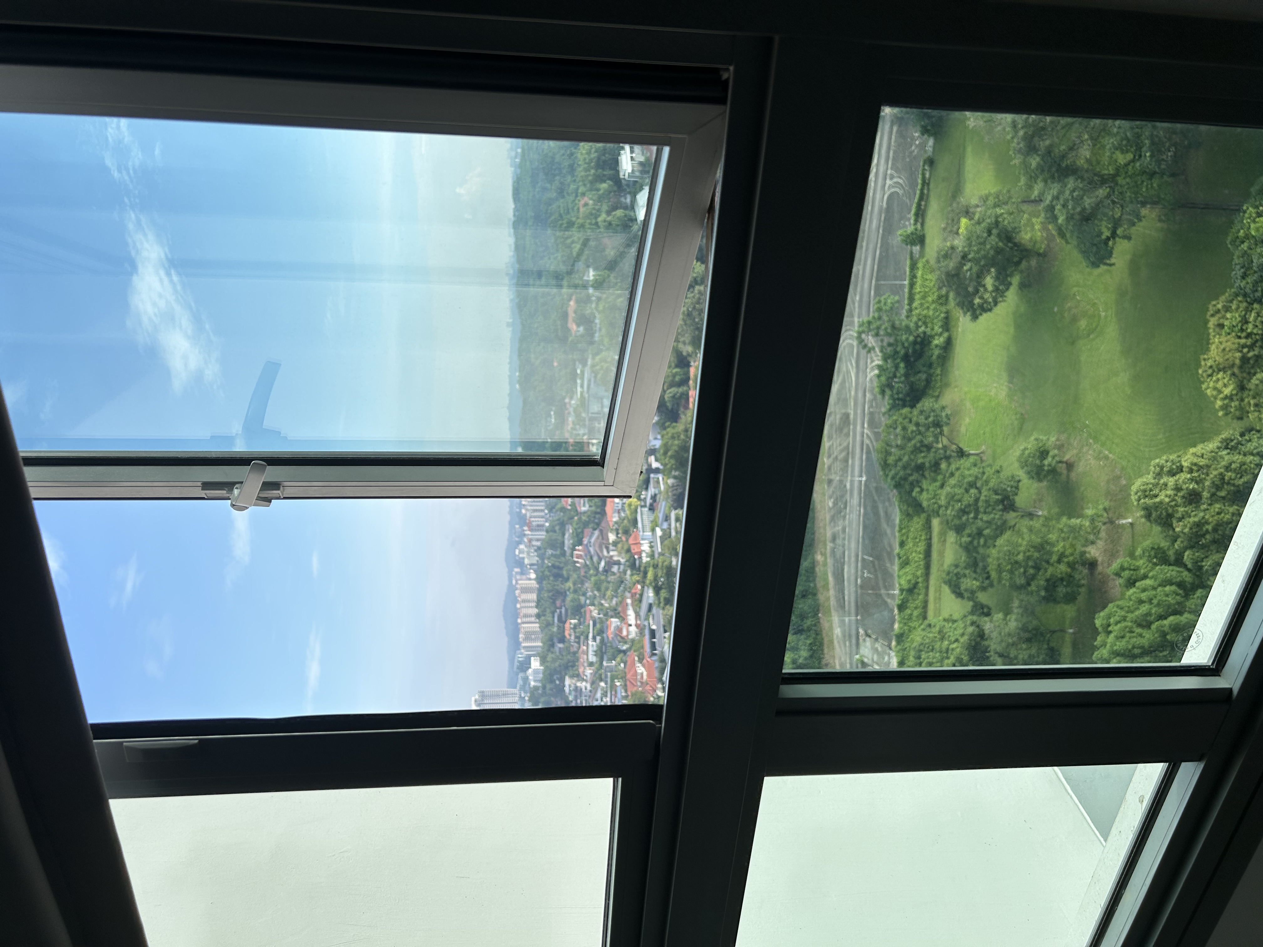 Urban Oasis: we don’t have a balcony but we have a view 🤭 - Sky, window, view, landscape, greenery, trees, buildings