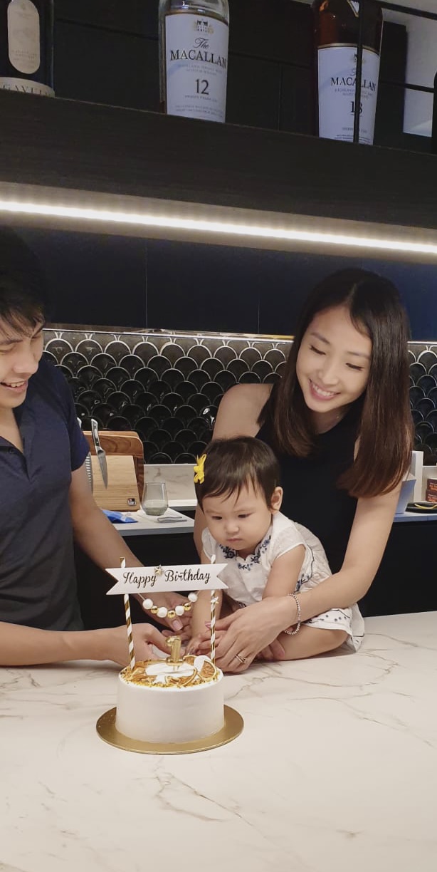 Kitchen: where style meets function - Family gathering, birthday celebration, cake, man and woman, child, birthday party