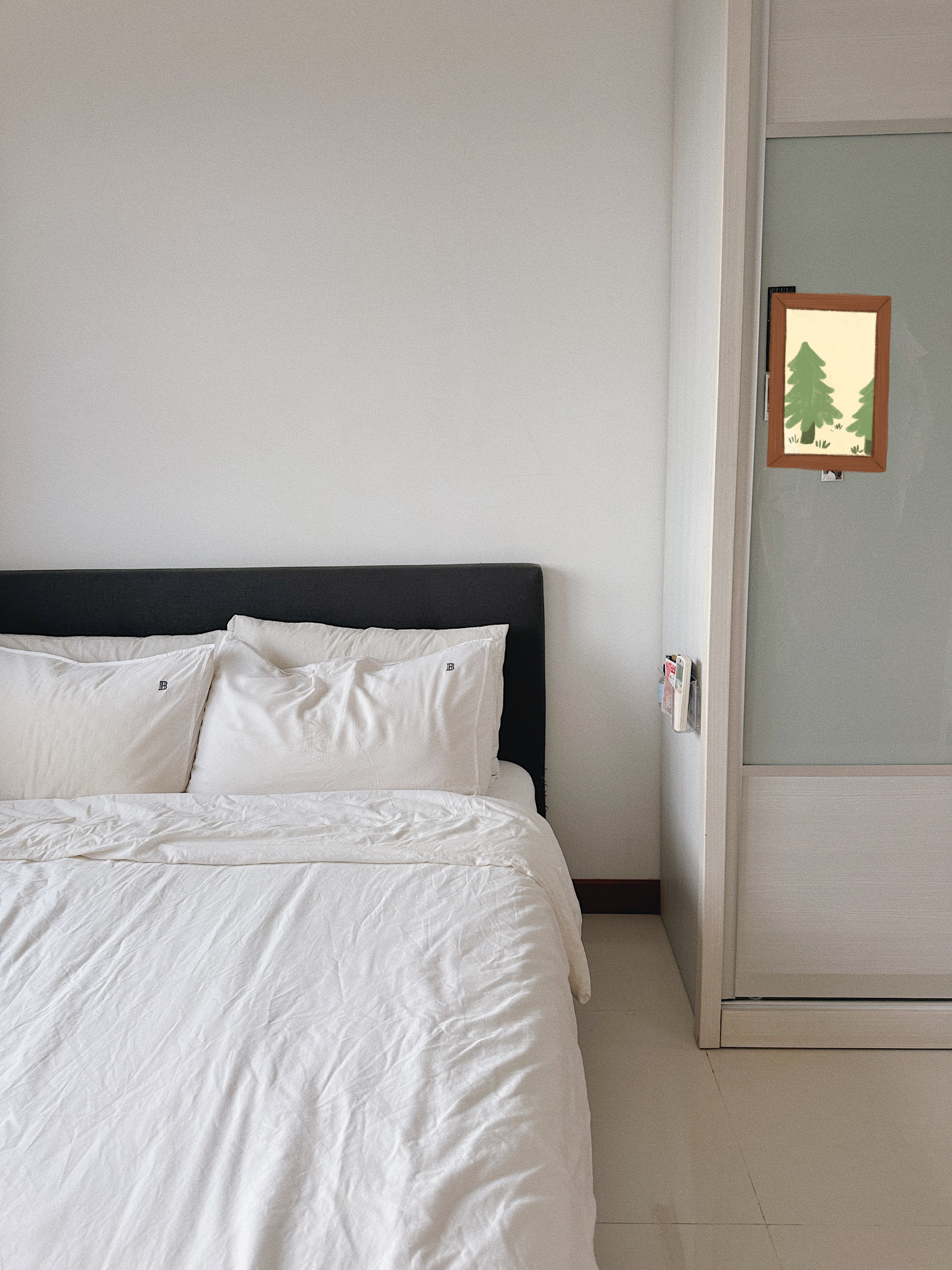 Calm & Cosy: Our Sleep Hacks for a Restful Night - White bed with neatly made bedspread, minimalist design, soft lighting