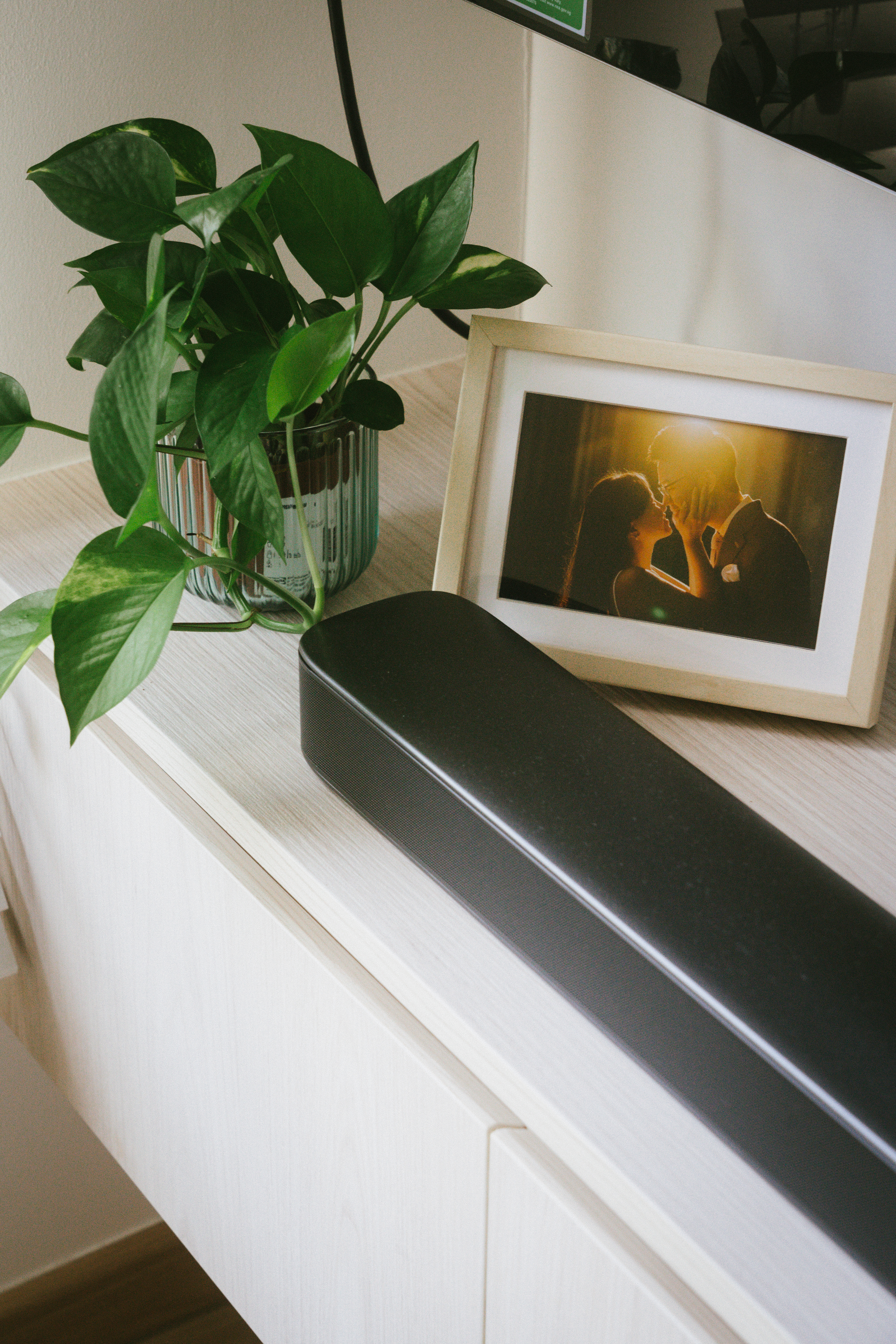 Green is the new black 🪴| Indoor plant tour | HDB Corridor "Balcony" - Green potted plant, white wooden dresser, black