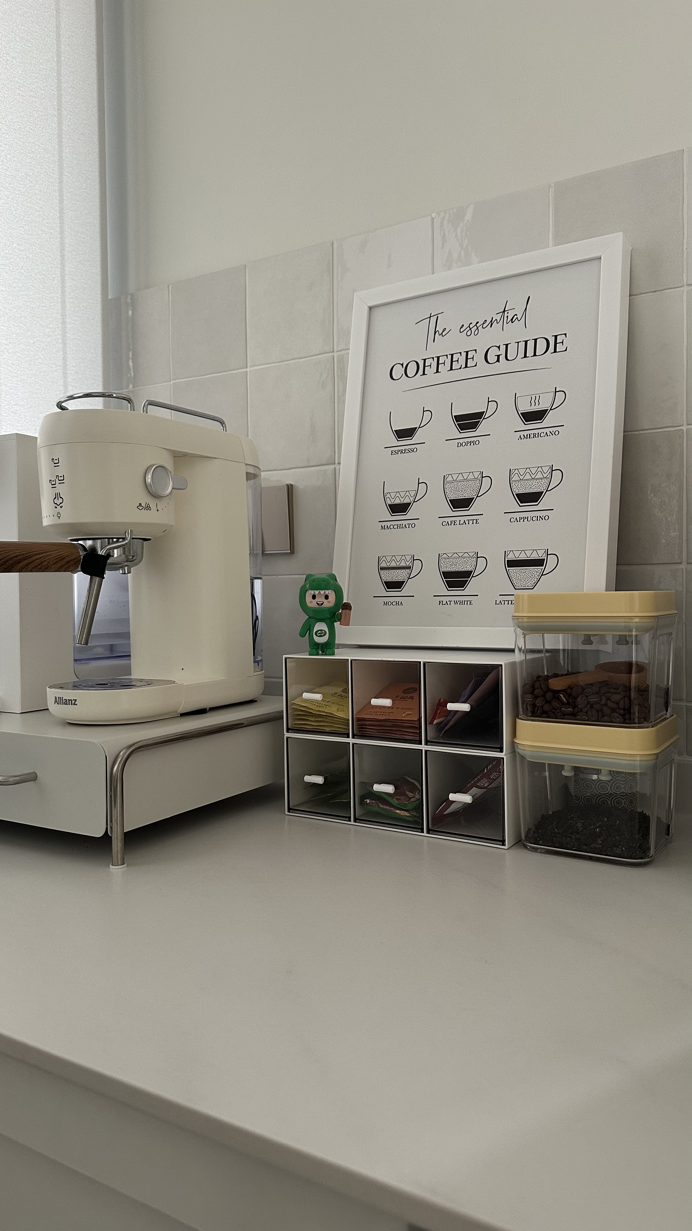 Our unconventional “ALL WHITE” kitchen with no top cabinets