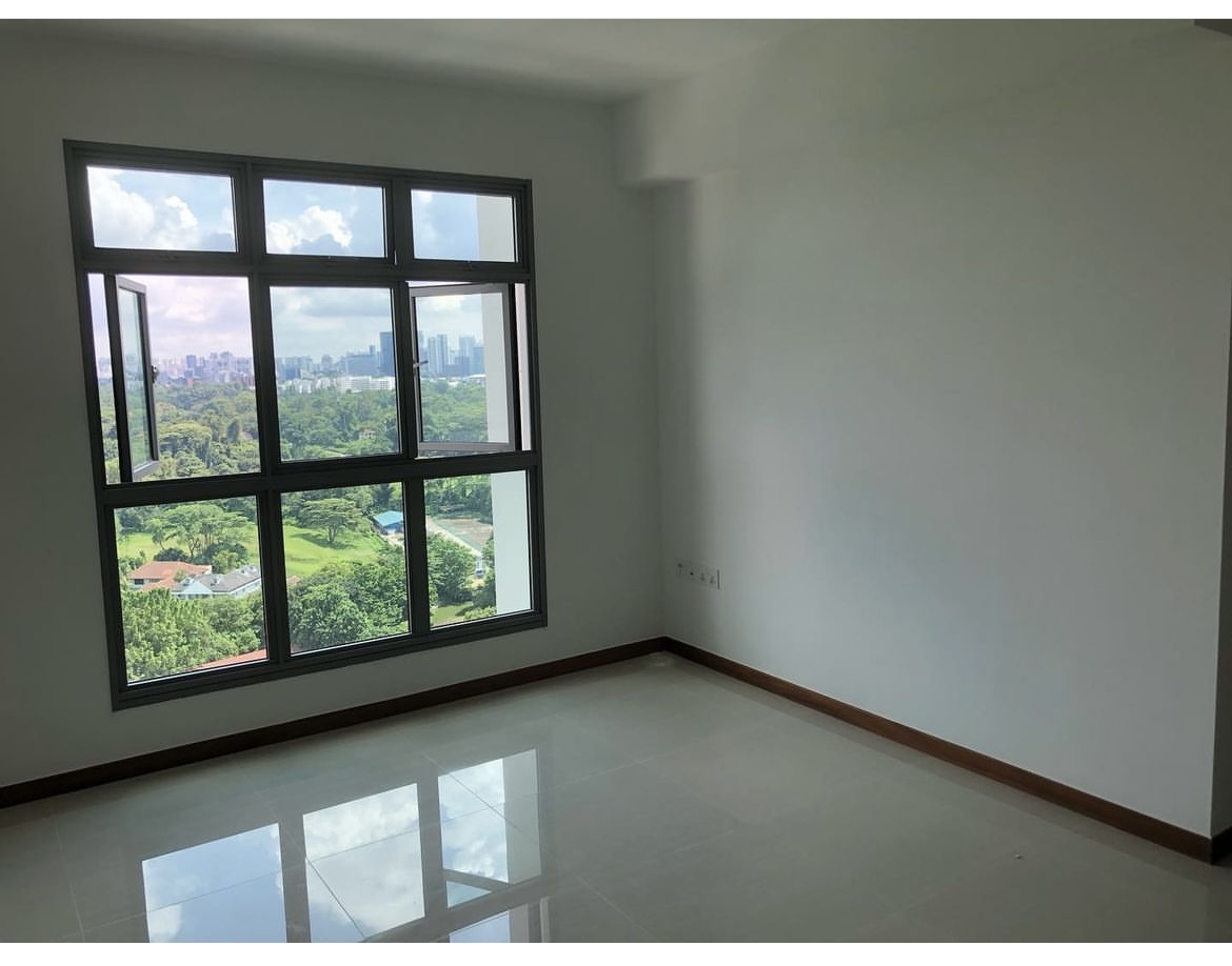 HDB fixtures we stuck with [& those we didn’t ] - Bright, spacious room with large windows offering a panoramic view of a