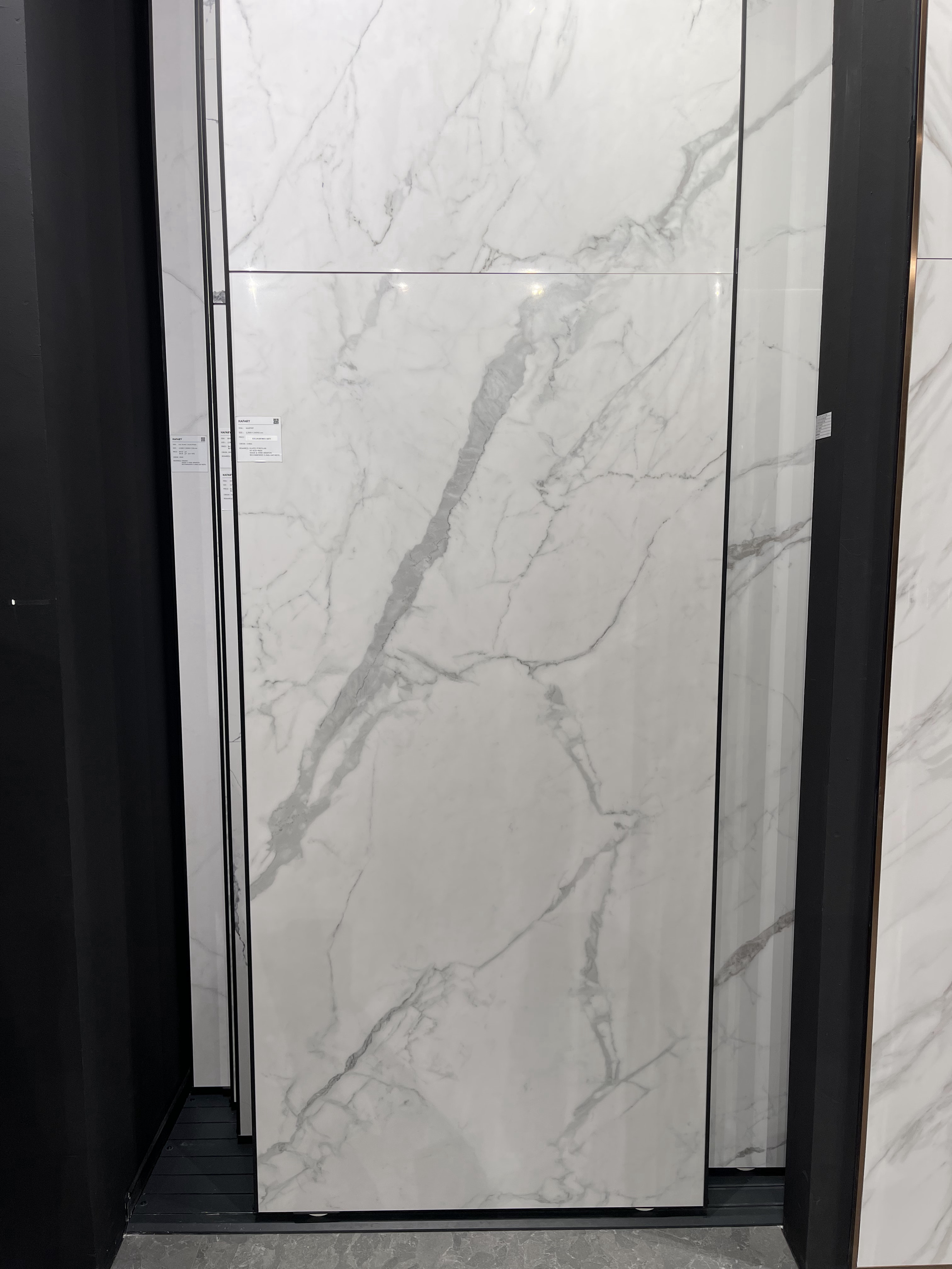 Our Simple & Function Bathrooms: Before & After  - Marble-patterned floor, sleek design, modern bathroom, luxurious tiles