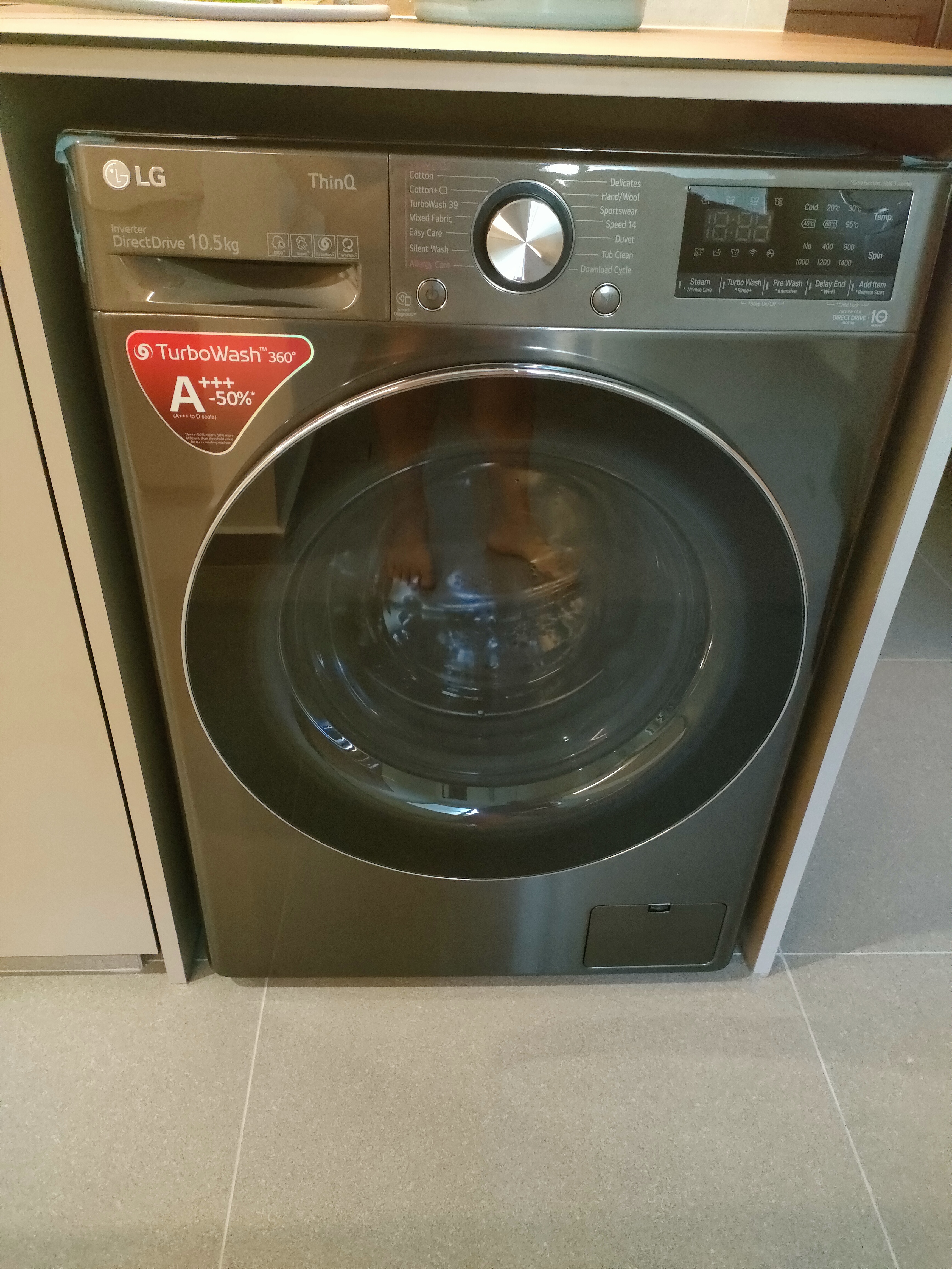 Our HOME has endless LOVE and LAUNDRY.... - LG Inverter DirectDrive 5kg, TurboWash 360°, Cotton, TurboWash 39, Mixed Fabric