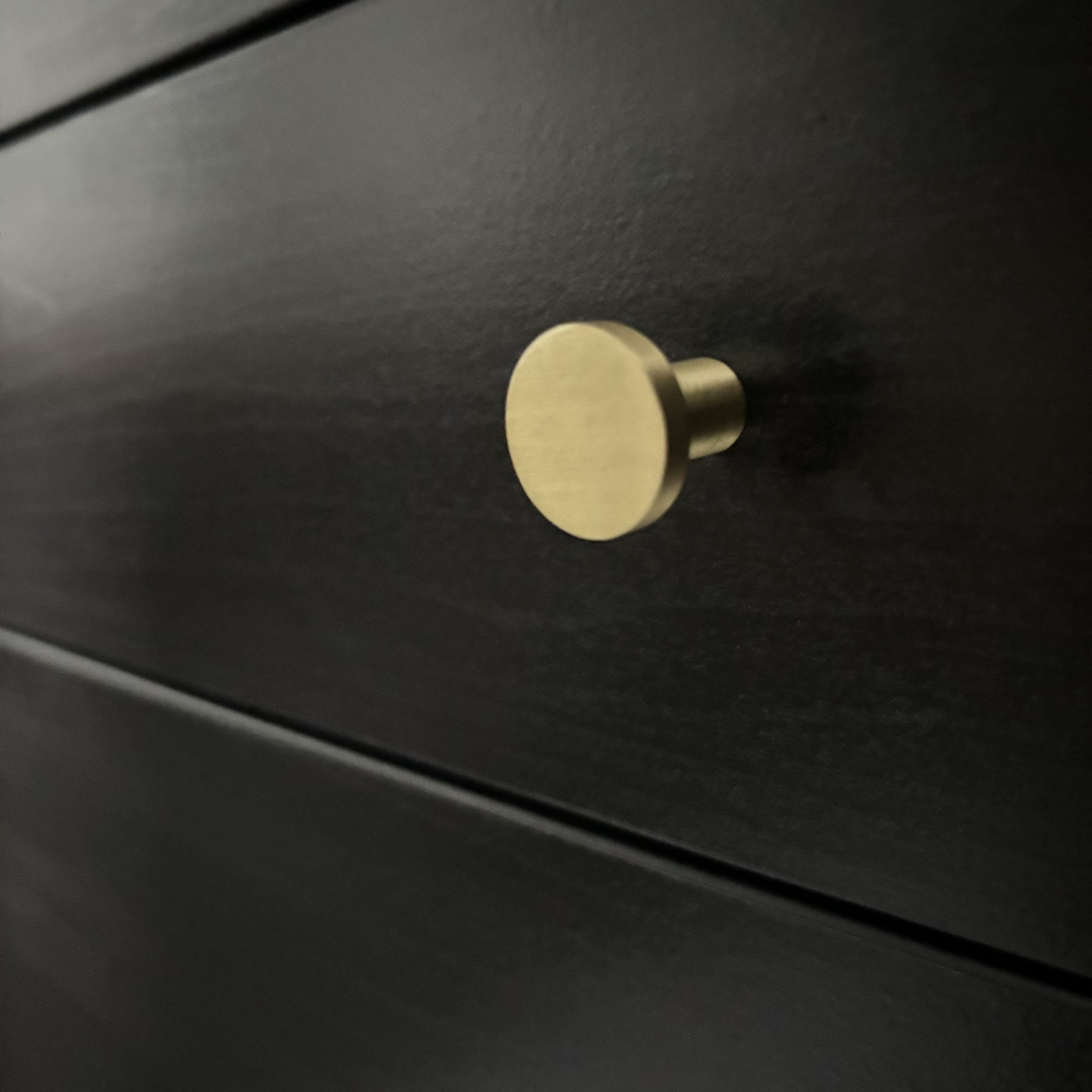 Embrace the dark theme cozy bedroom vibes 🌃 - Gold-toned, sleek, modern, brushed finish, matte black, minimalist, elegant