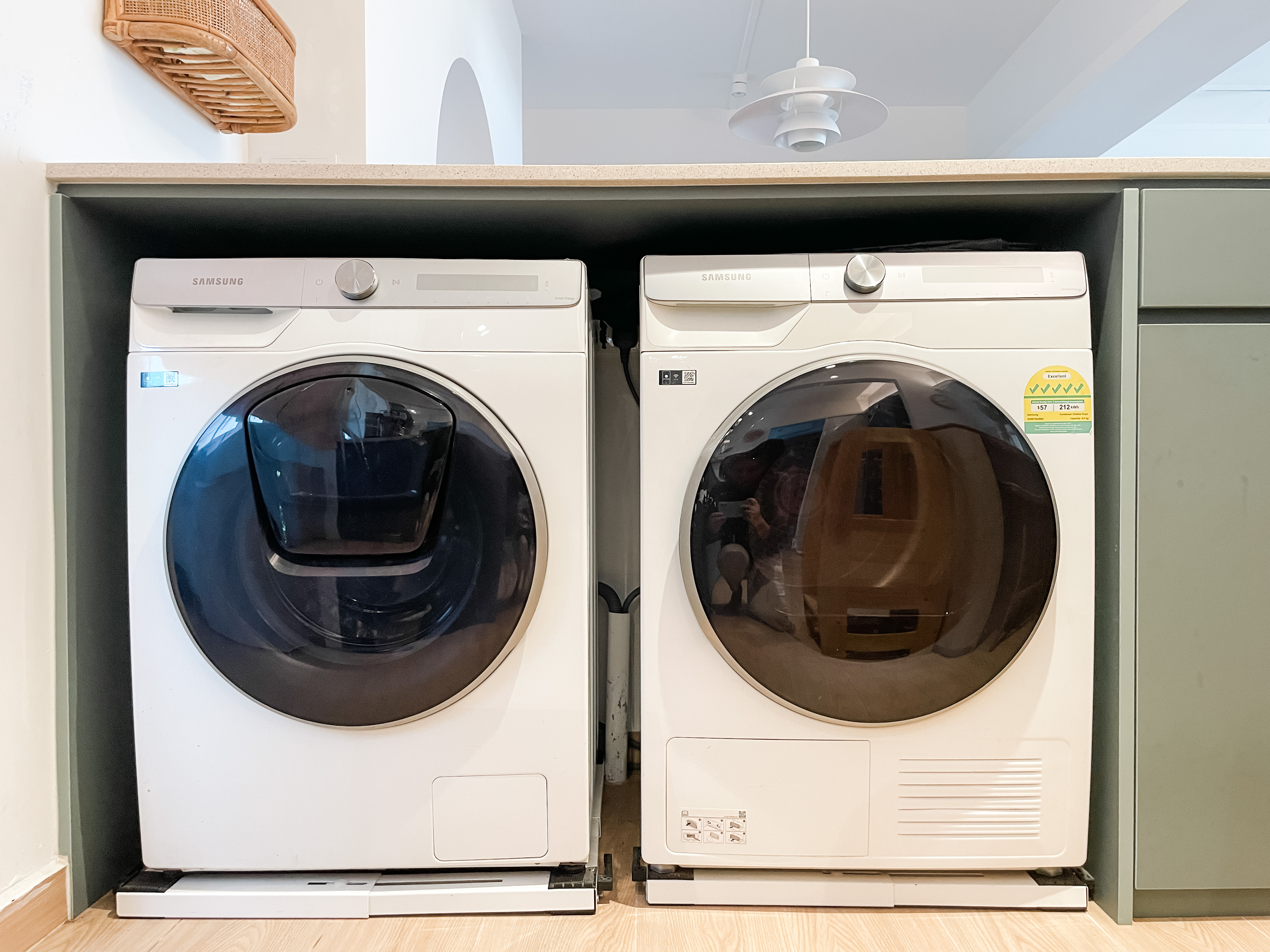 For The Love Of Laundry - smart home technology, modern appliances, Samsung washing machine, dual washing machines, indoor