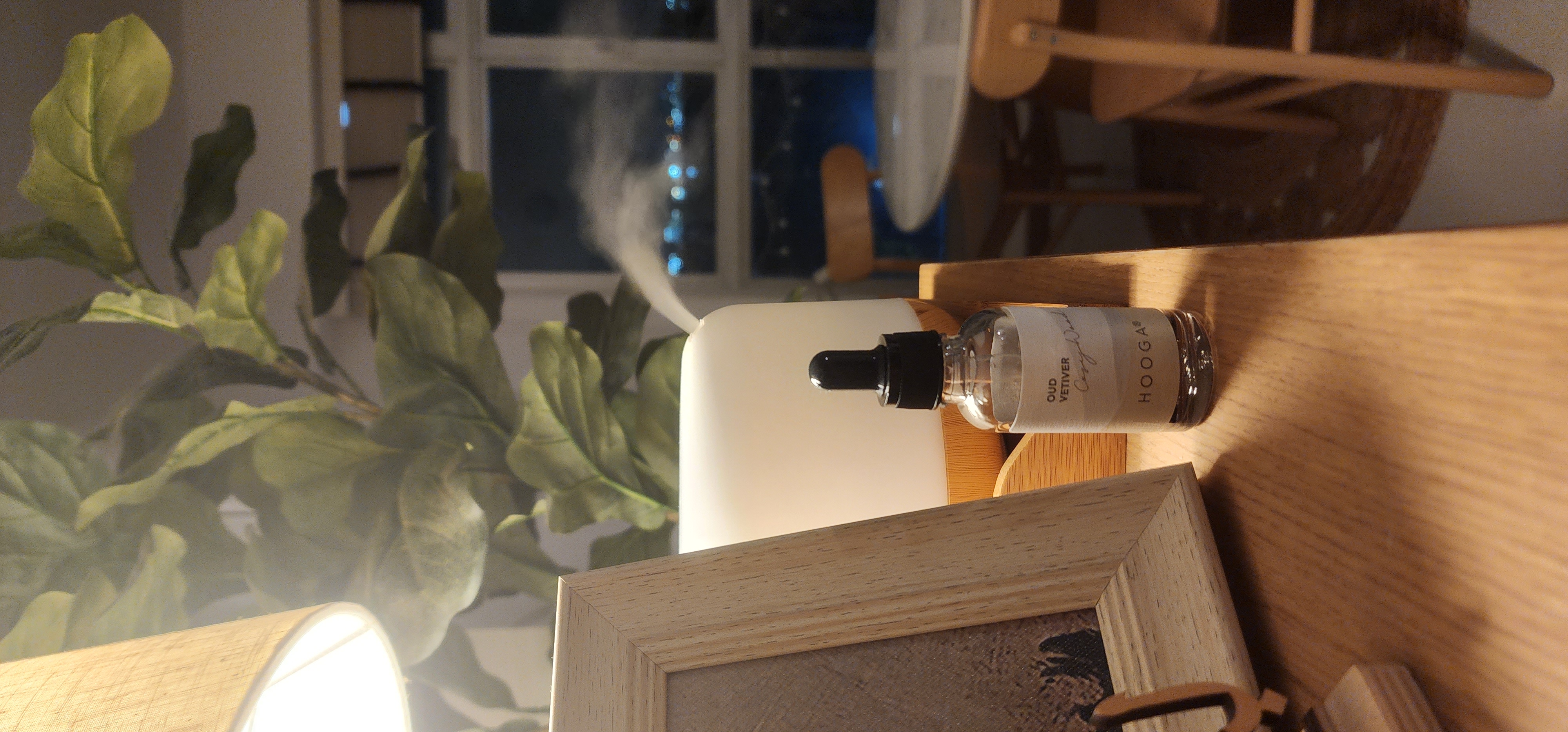 Enjoy your home, you deserve it! - vaporizing oil, room setting, indoor scene, plant, wooden table, candle, incense