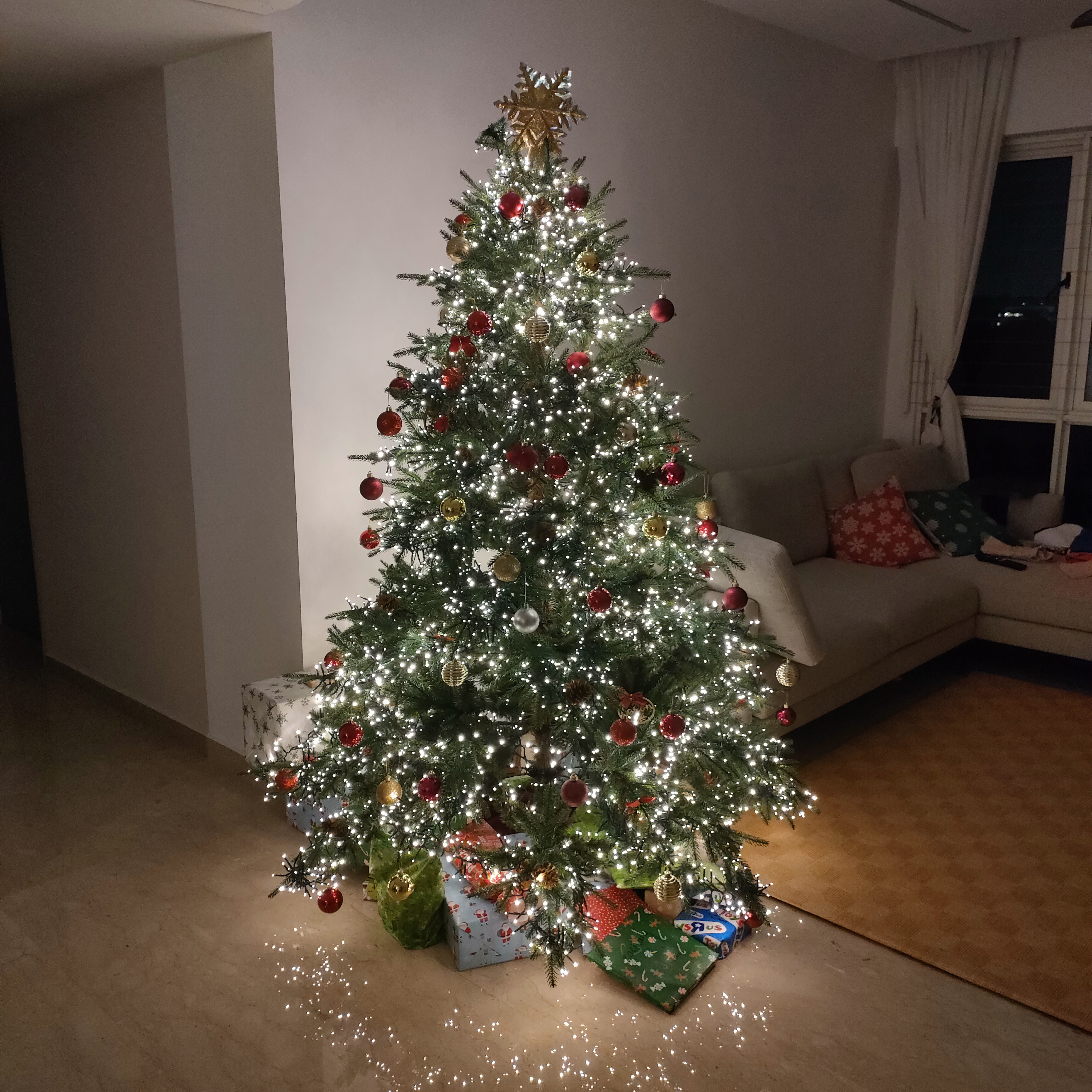 What makes the house our home... - Christmas tree, decorated tree, festive tree, Christmas lights, white lights, ornaments
