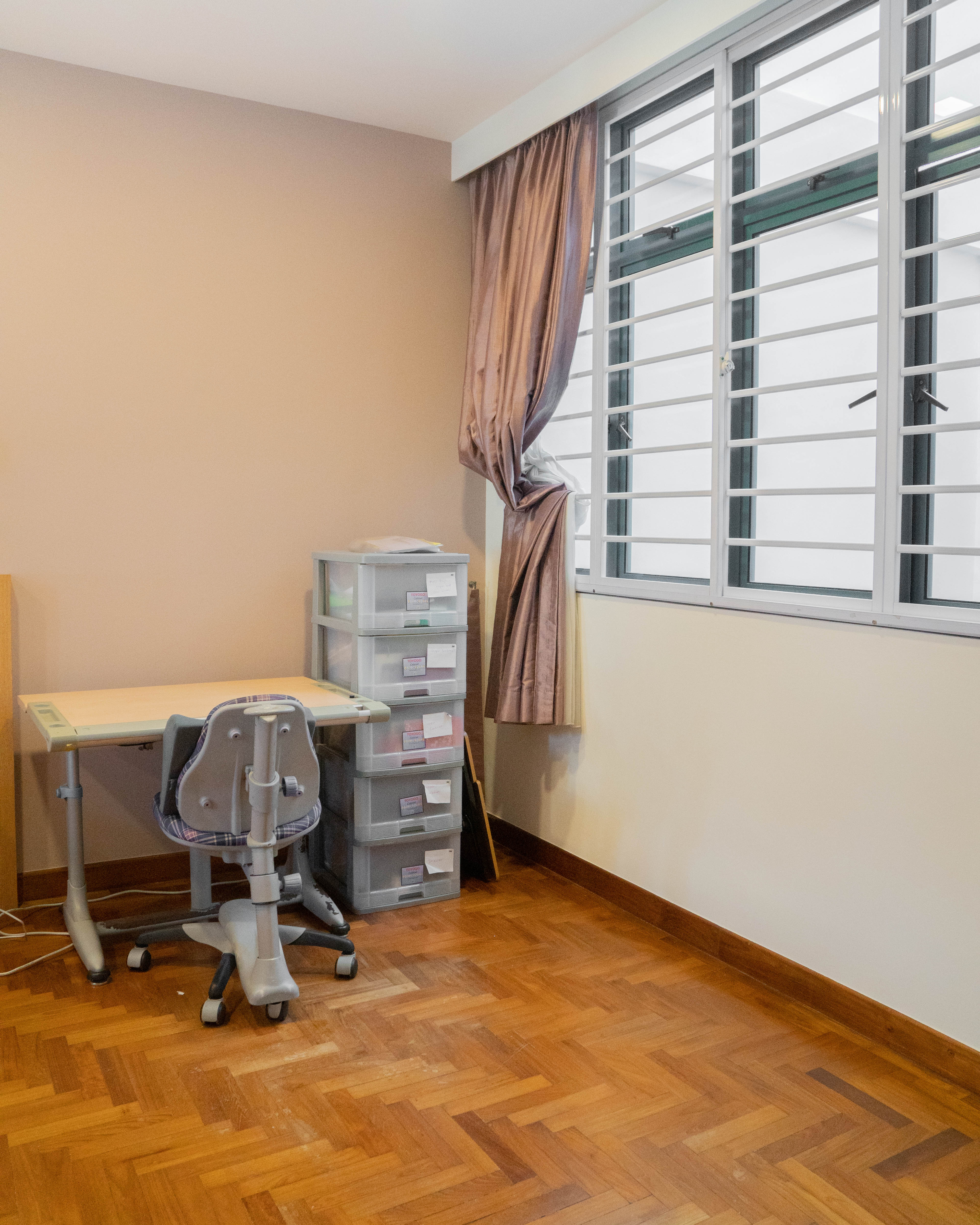 Cosy Luxurious Master Bedroom Transformation - Office space, workspace, desk, chair, office chair, ergonomic chair, wooden