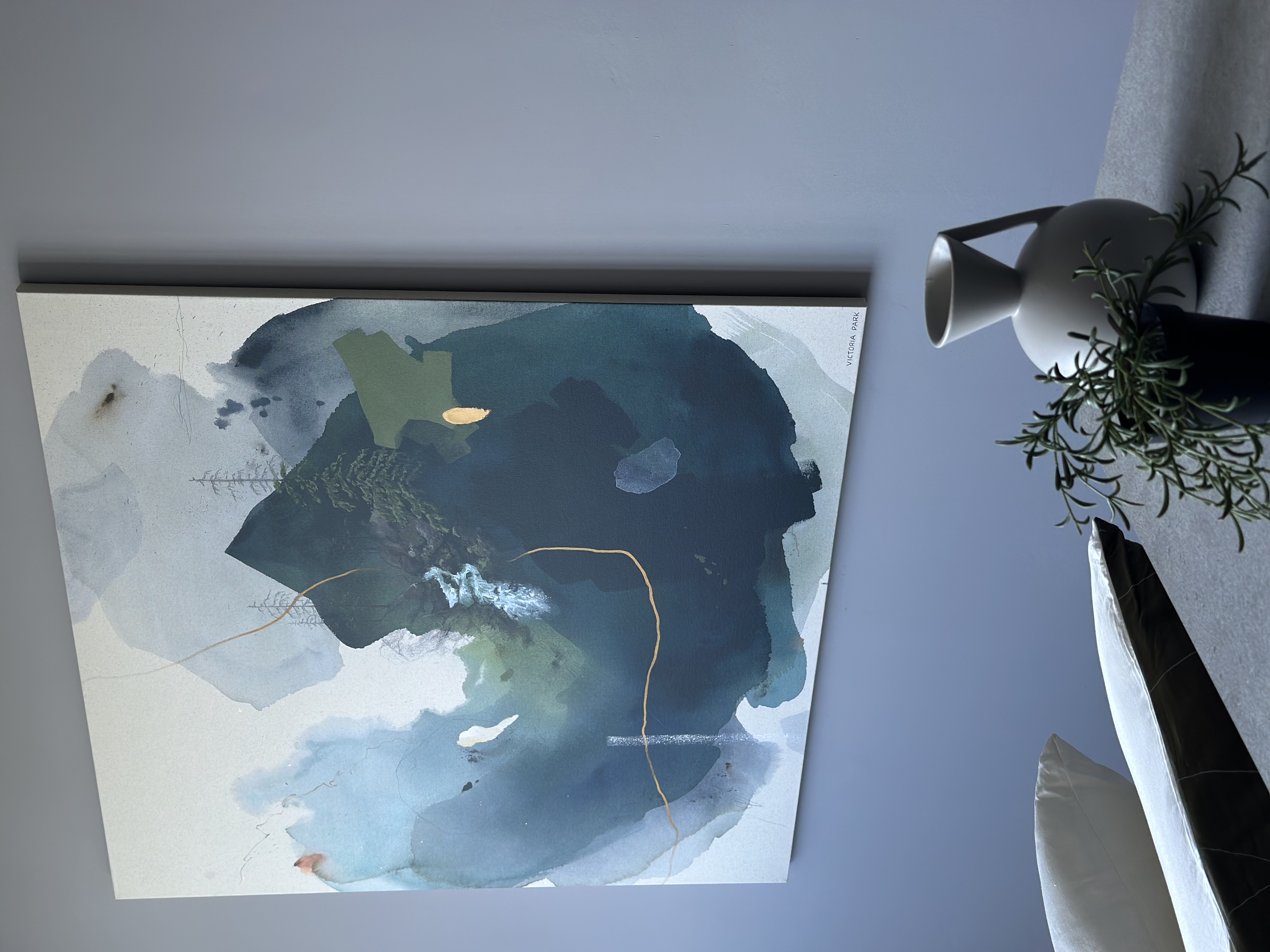 ✨Glowing up our home with these ✨ - Watercolor painting, abstract design, minimalist art, nature-inspired, serene atmosphere