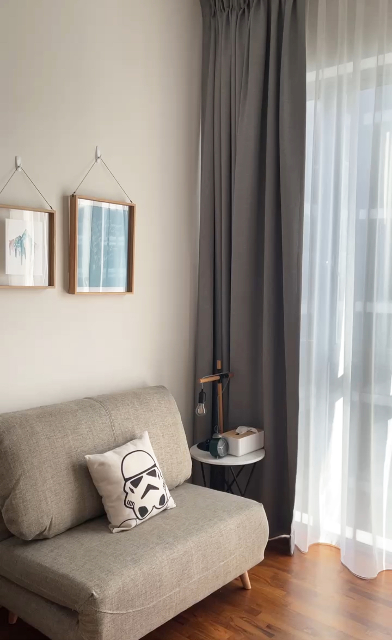 Our simple guest room and future recreation room