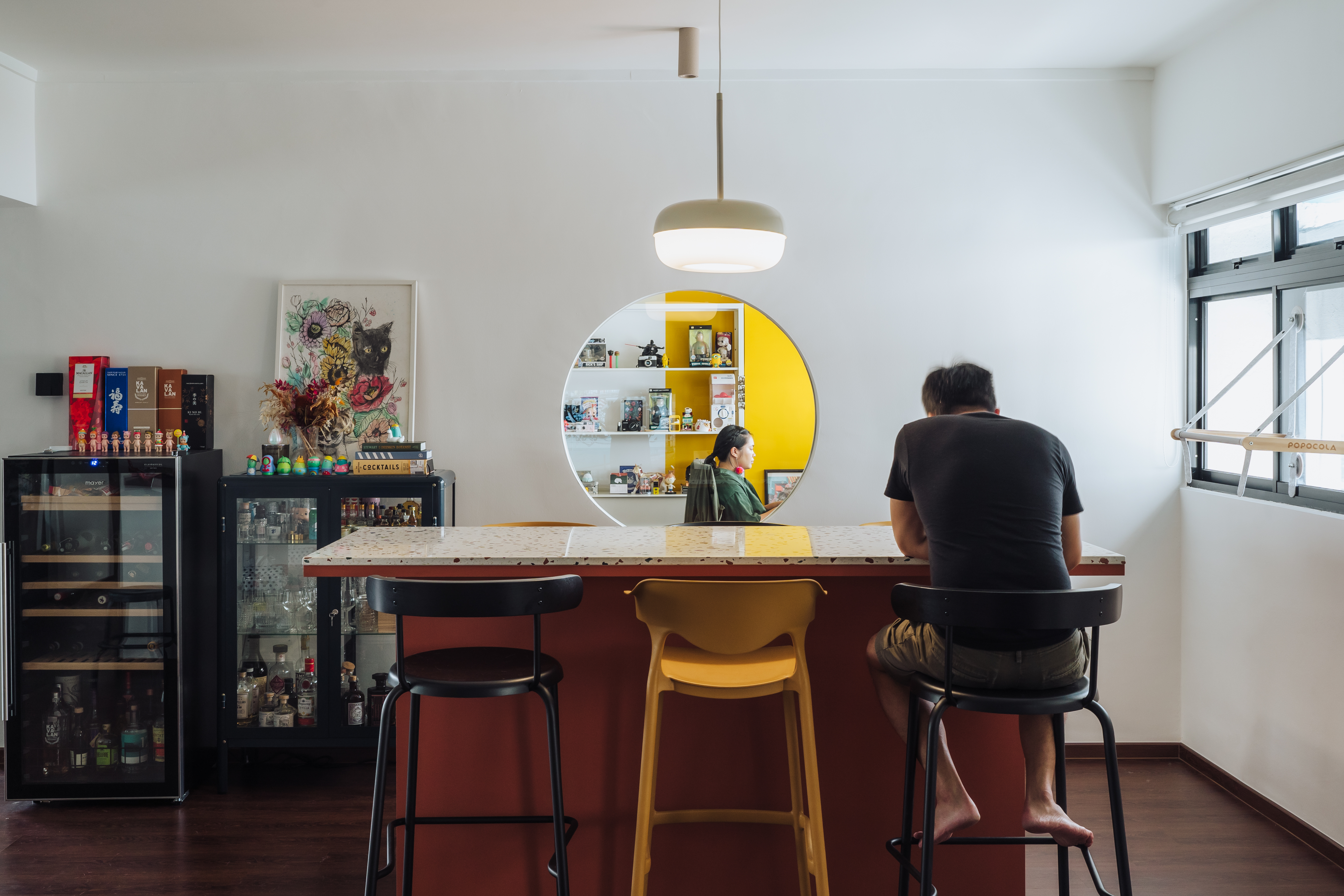 A 5-room mid-century + eclectic home for 3 cats!