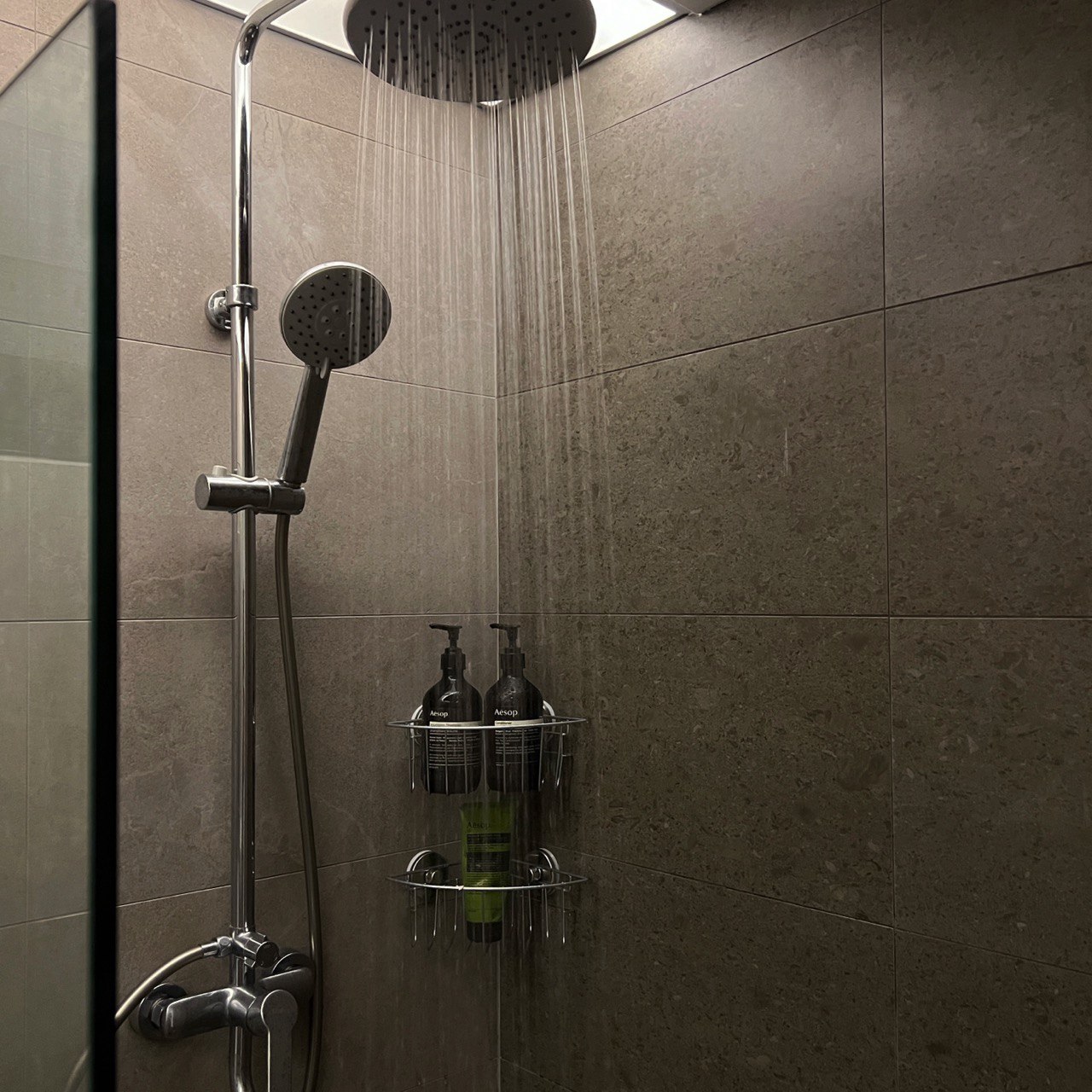 Embracing Tranquility Journey Through Our Personal Haven - shower enclosure, modern design, dual showerhead, rain showerhead