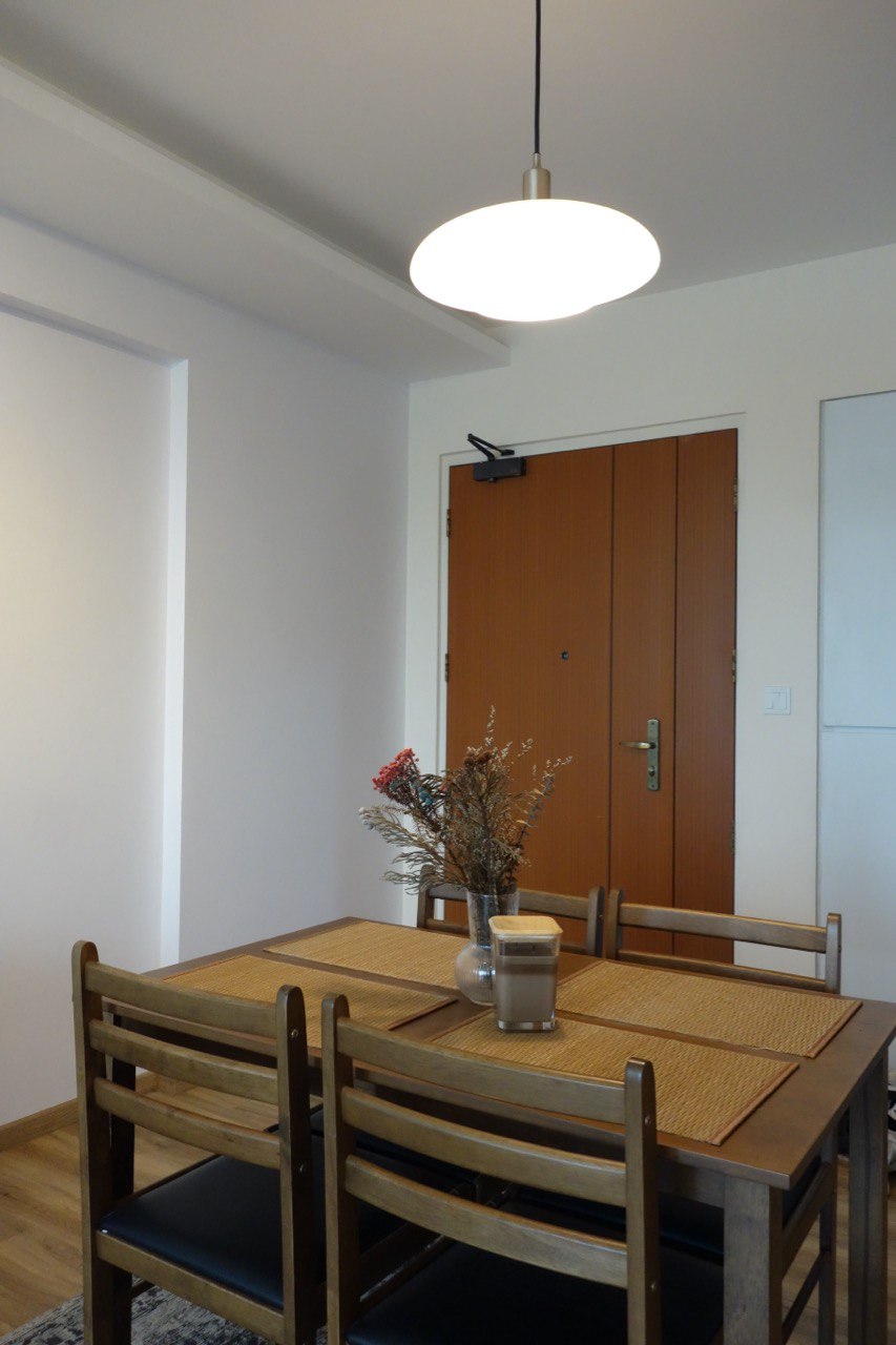 Embracing Tranquility Journey Through Our Personal Haven - Wooden dining table, minimalist design, modern decor, natural