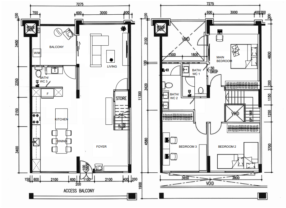 Warm Japandi vibes of a 30 year old Maisonette - Balcony, access, living room, kitchen, dining room, bedrooms, master