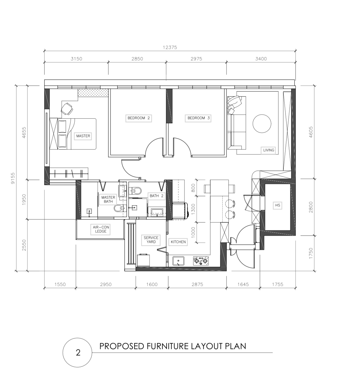 A Cafe Concept BTO in Tampines Greenverge - Master bedroom, living room, master bath, master bathroom, master closet, master