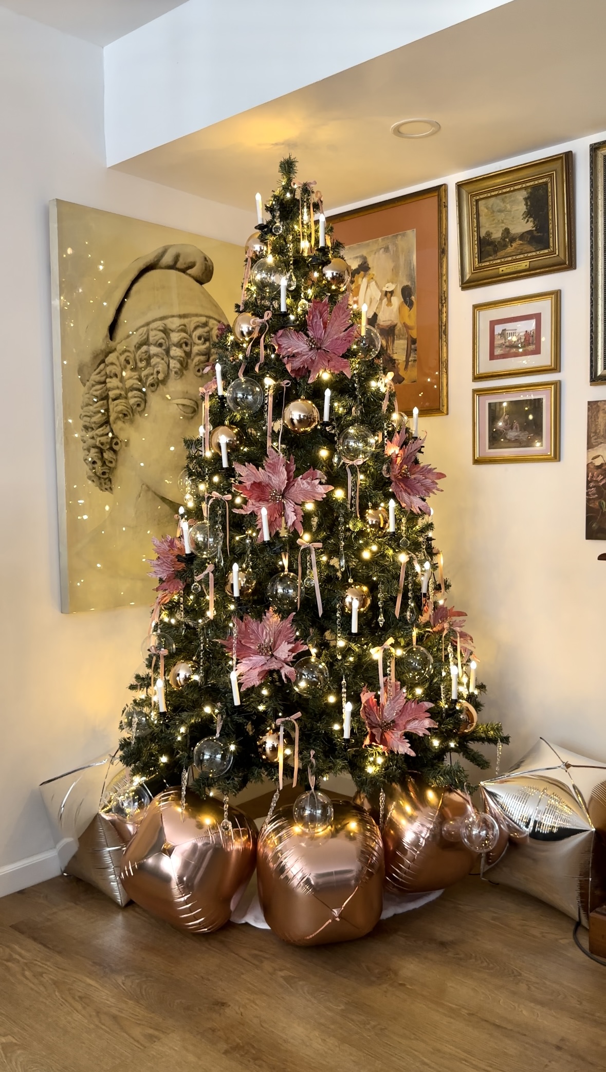 Our Home's Holiday Glow-Up with Crystal Sparkles and Pretty in Pink
