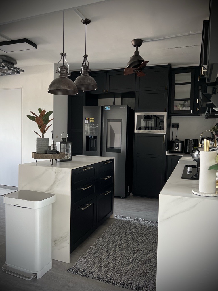 A digital journal of our home improvement projects - modern kitchen, contemporary design, sleek appliances, black cabinets