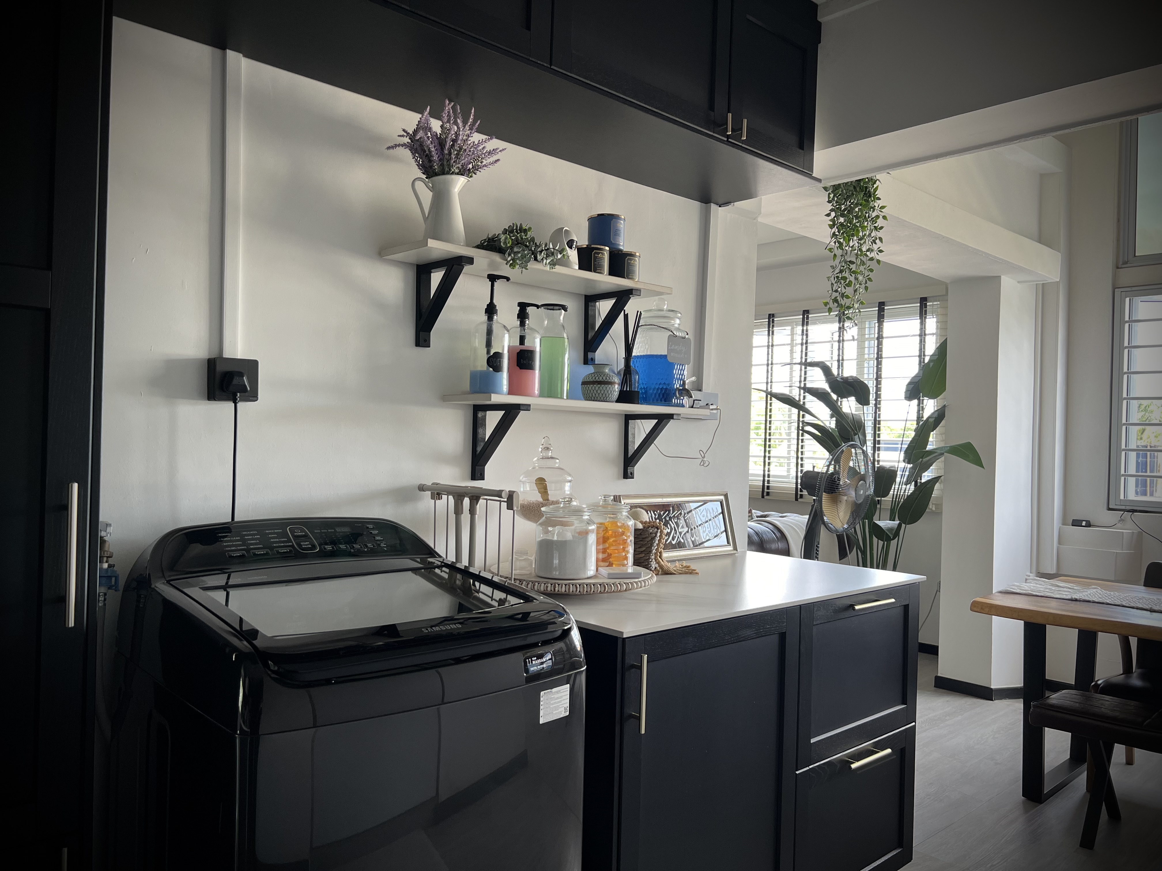 A digital journal of our home improvement projects - black kitchen, modern kitchen, stainless steel appliances, white