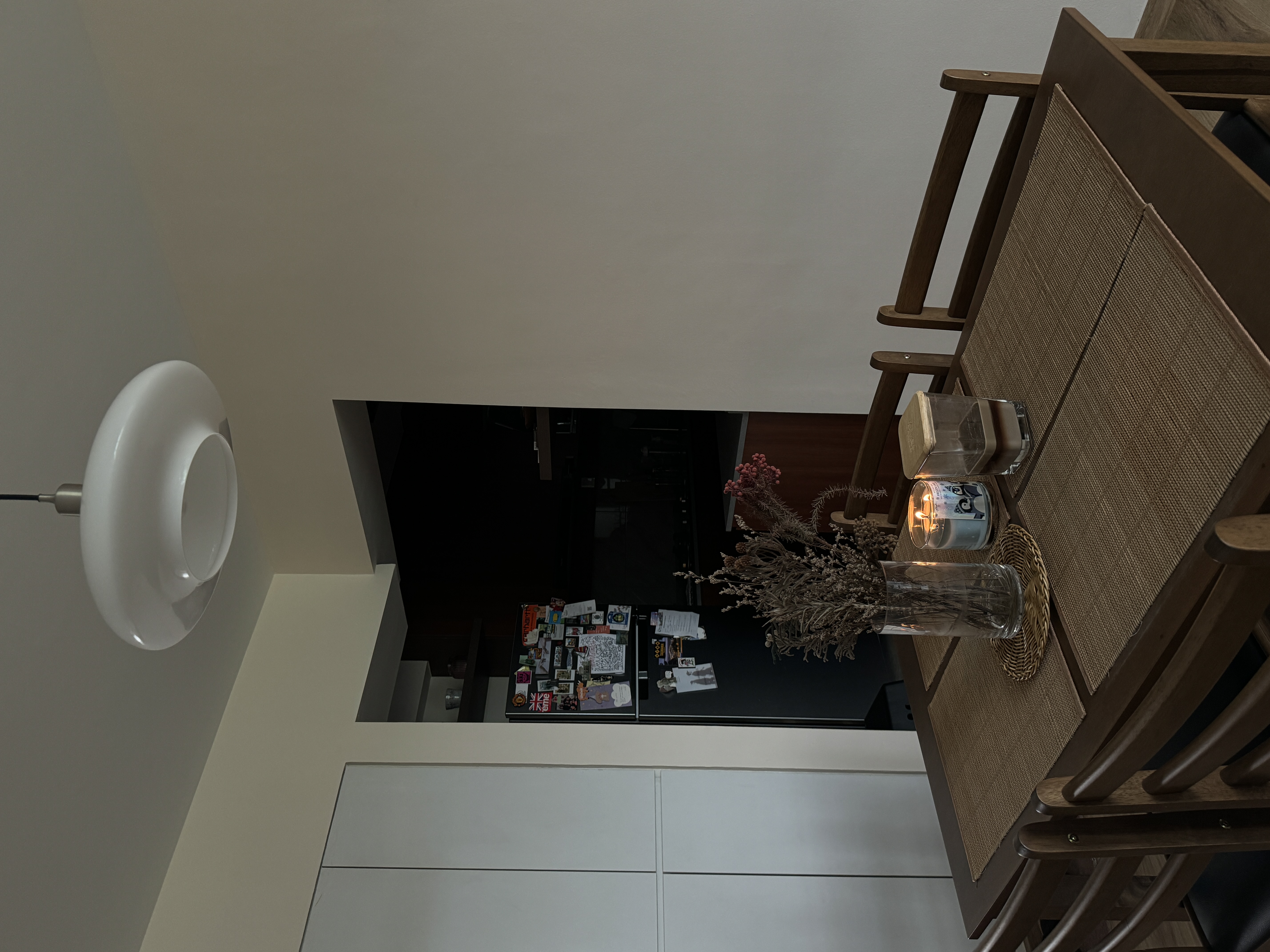 Dining with warmth and delight - modern dining room, minimalist decor, wooden furniture, dining table, natural light, soft