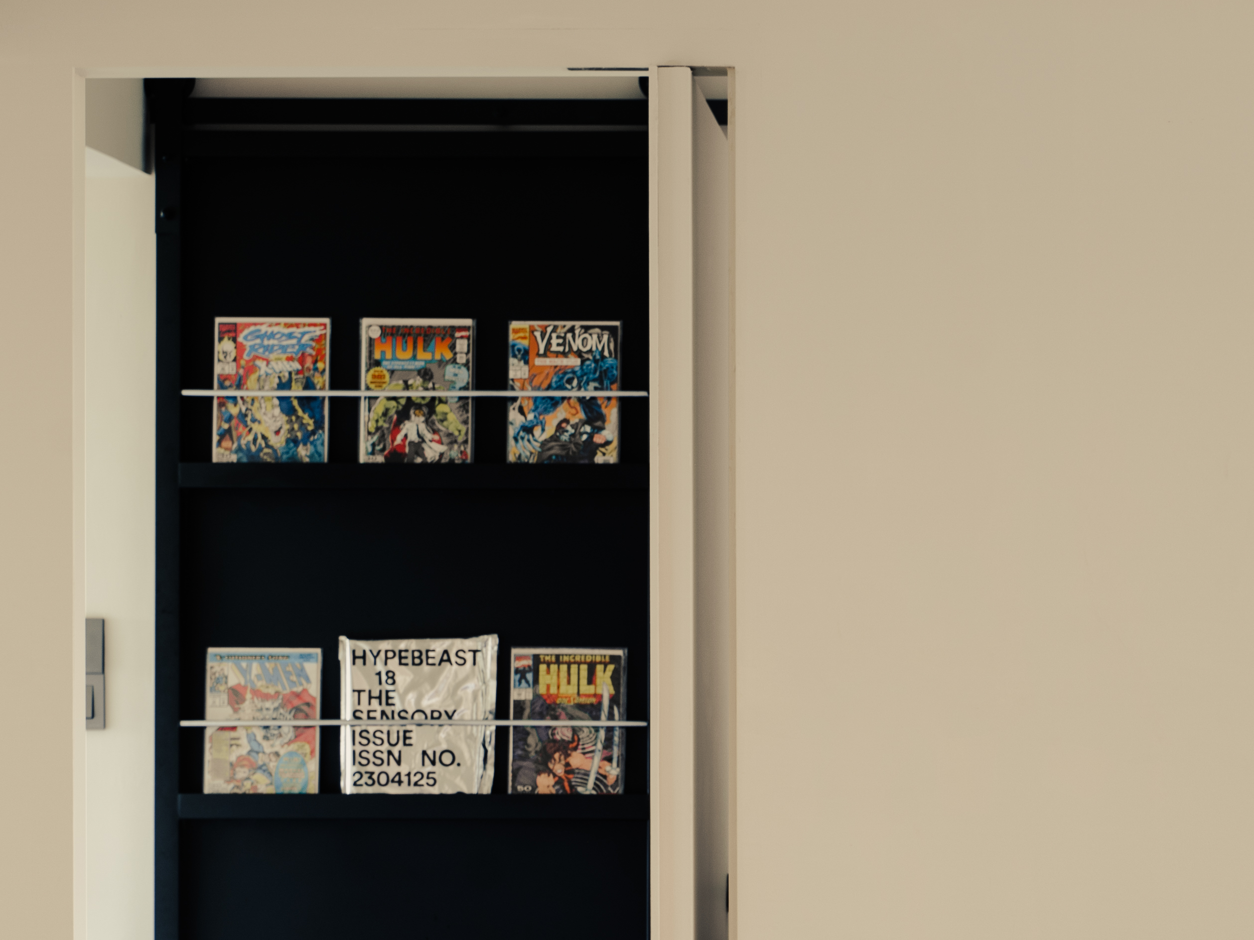 Our Master Bedroom: A peaceful space for undisturbed rest - Modern interior design featuring a sleek, minimalist door frame.