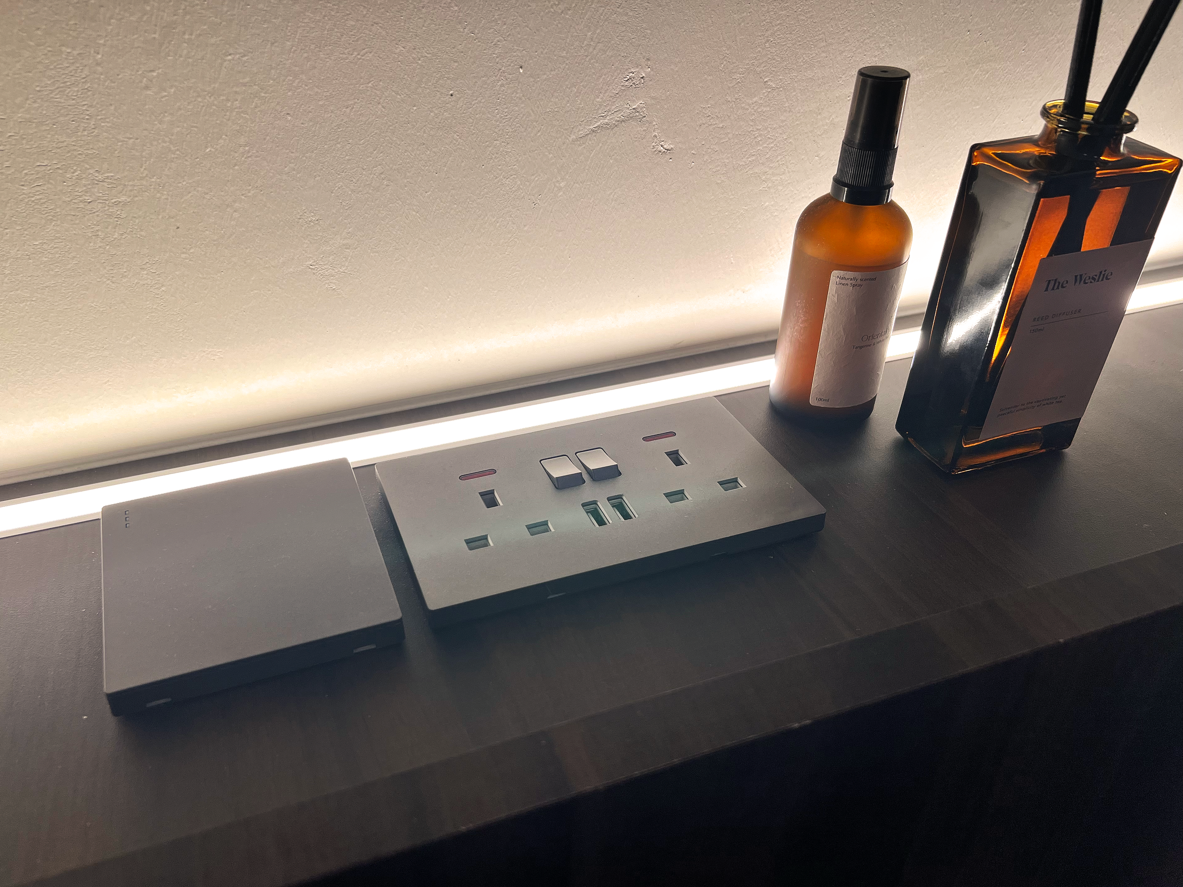 Our Master Bedroom: A peaceful space for undisturbed rest - LED lighting, sleek design, modern decor, minimalist setup