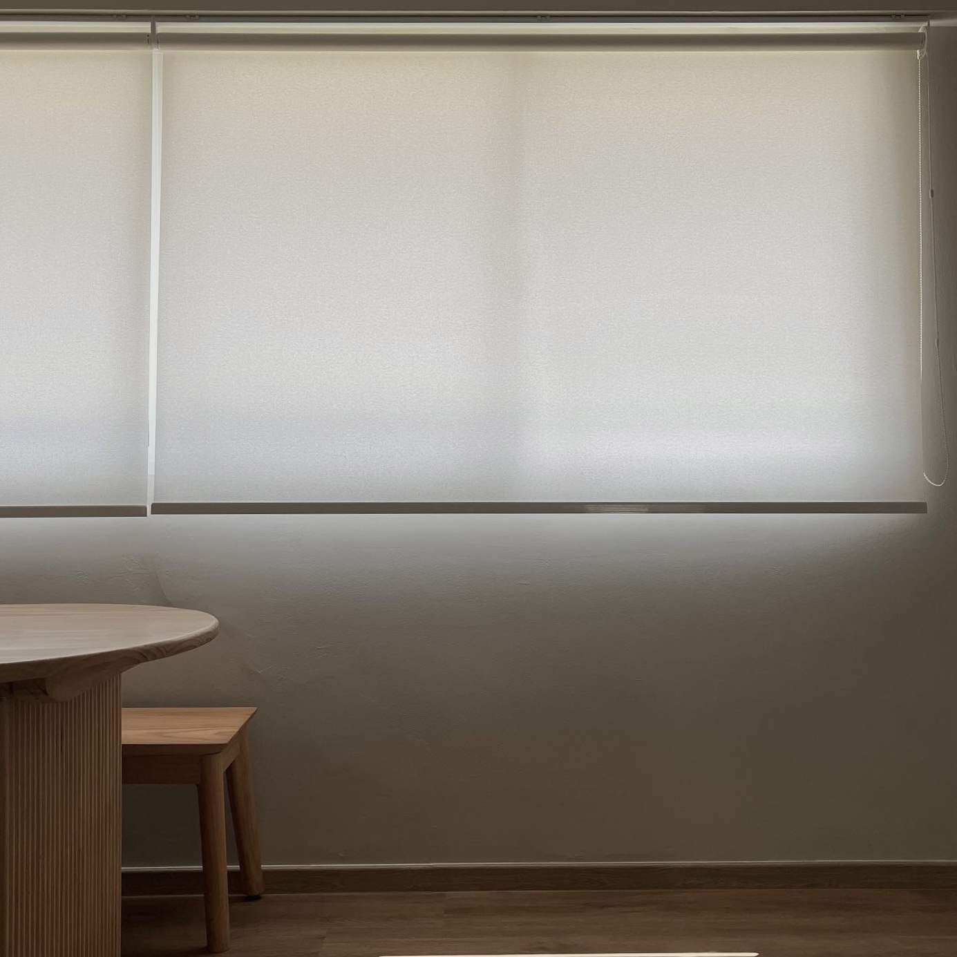 Living Space: our favourite spot at home - Minimalist room, modern furniture, wooden table, simple design, neutral color