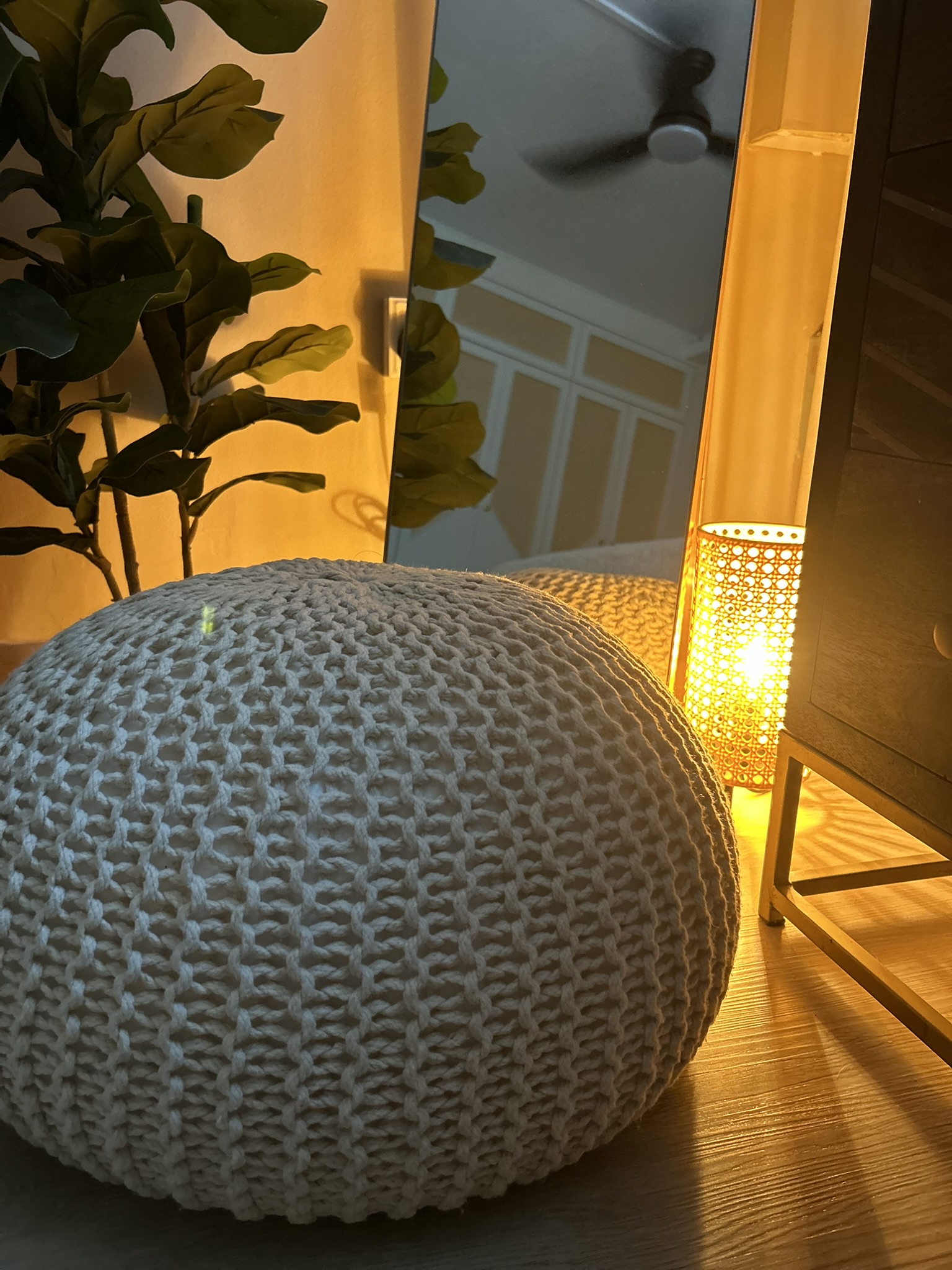 Welcome to our tranquil bedroom sanctuary, where relaxation awaits! - Warm, cozy, indoor, cozy room, soft lighting, textured