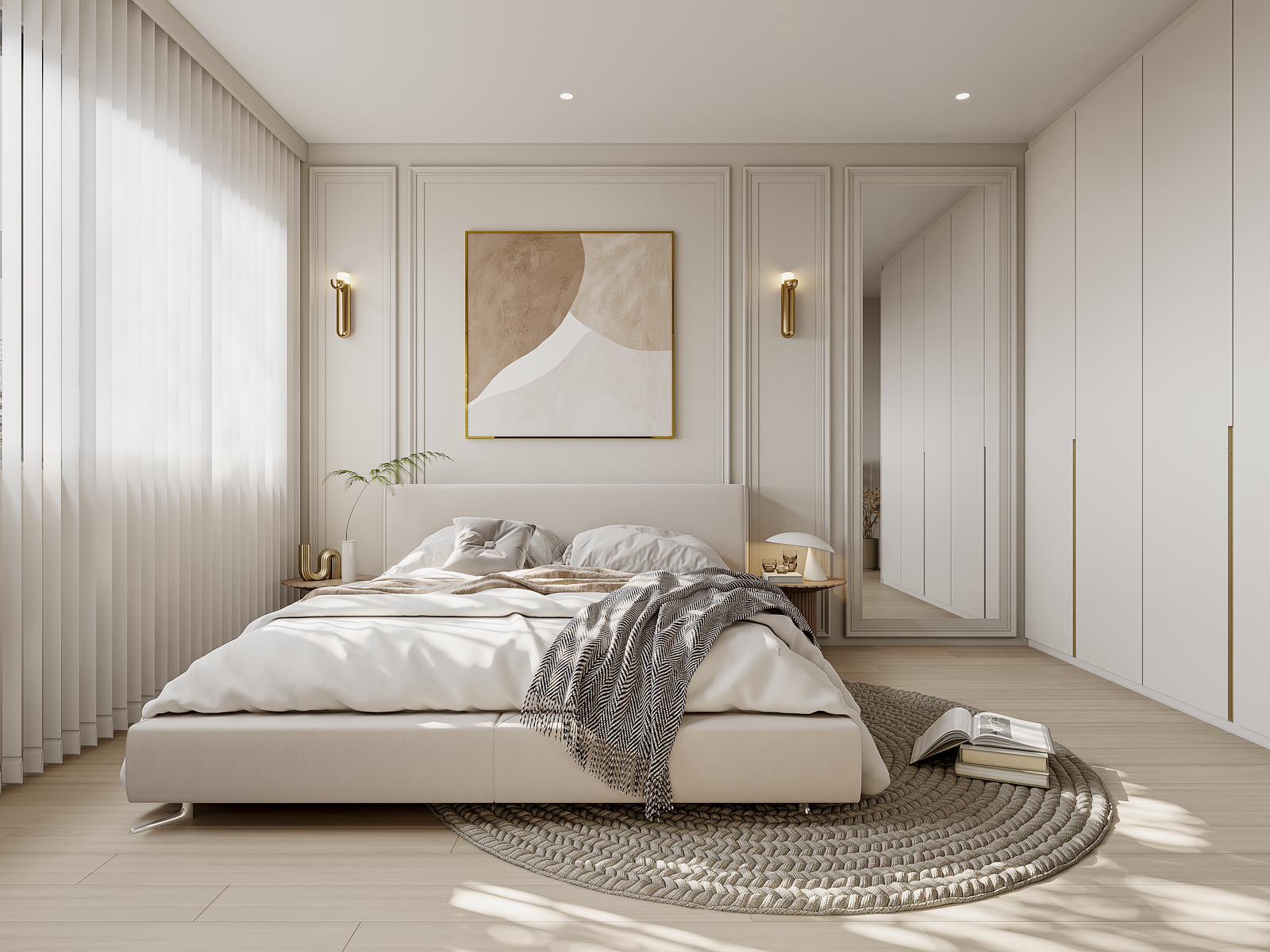 Transforming our resale maisonette to a spacious scandi kohzzyhome - Modern minimalist bedroom, neutral color palette, large