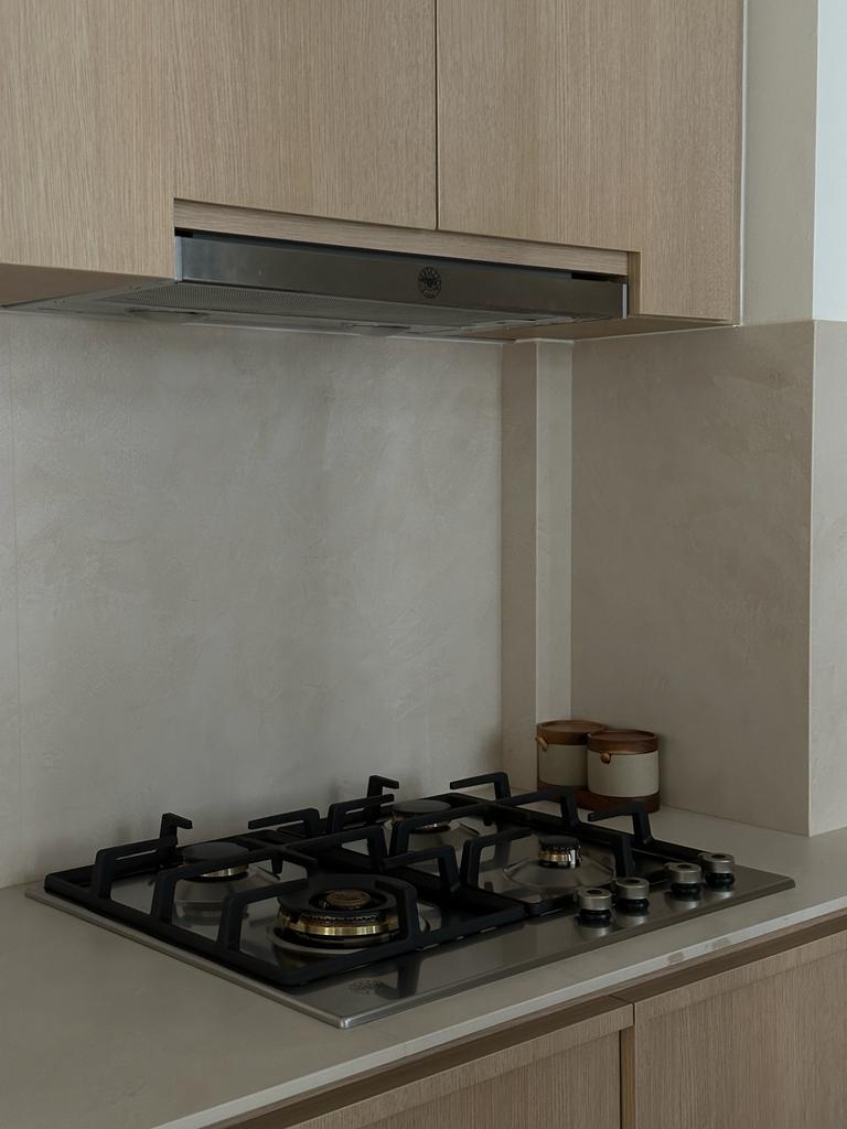 Our kitchen, the heart of our home  - Modern kitchen countertop, gas stove, stainless steel finish, black and silver design