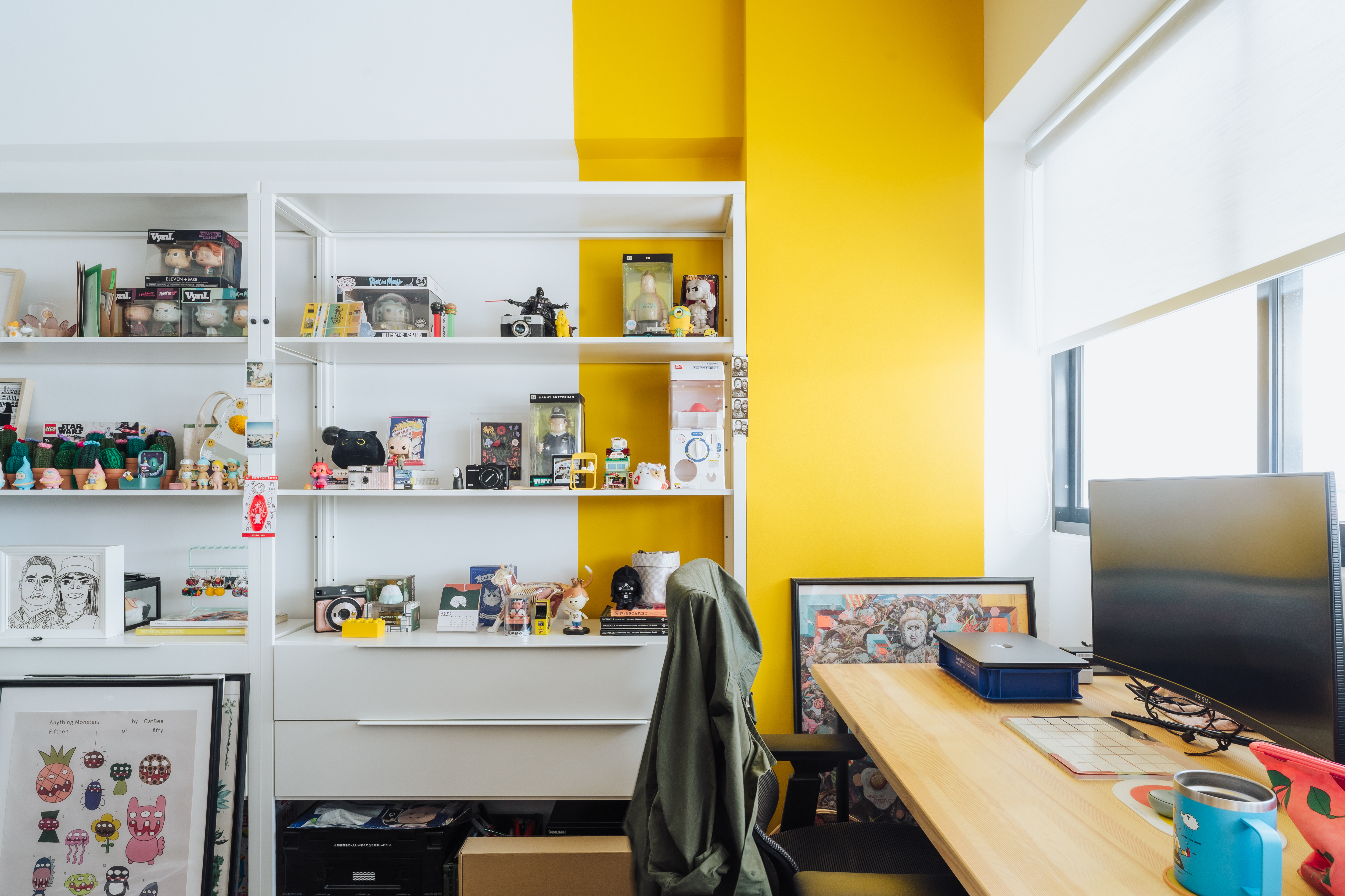 Studio---A-bright-pop-of-yellow-and-a-whole-lot-of-knick-knacks!-