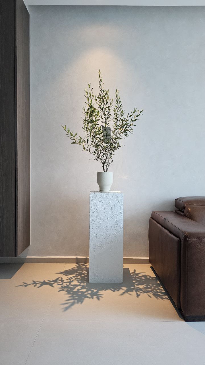 A modern minimalist inspired home  - modern living room, minimalist decor, contemporary style, clean lines, neutral color