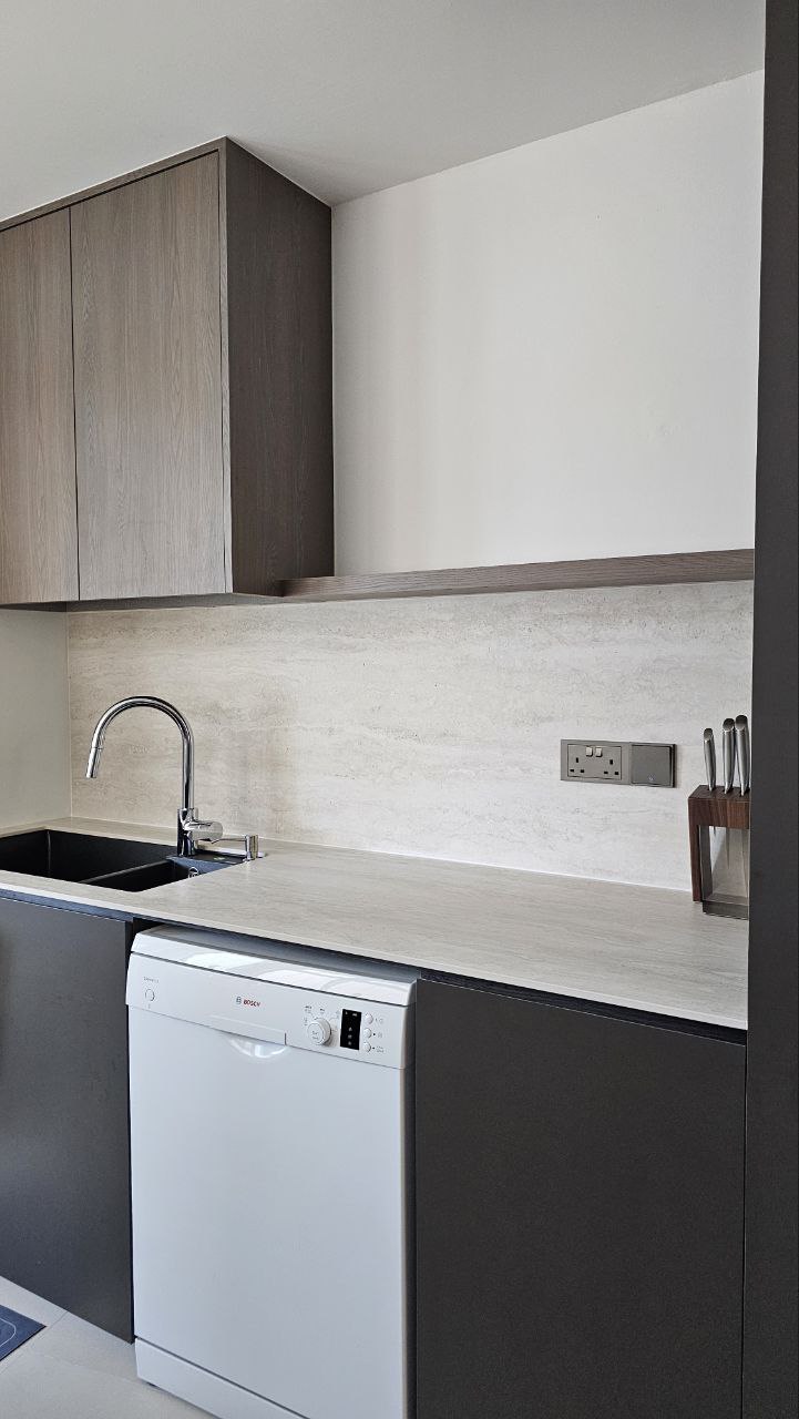 A modern minimalist inspired home  - modern kitchen, contemporary design, minimalist style, sleek cabinetry, dark wood