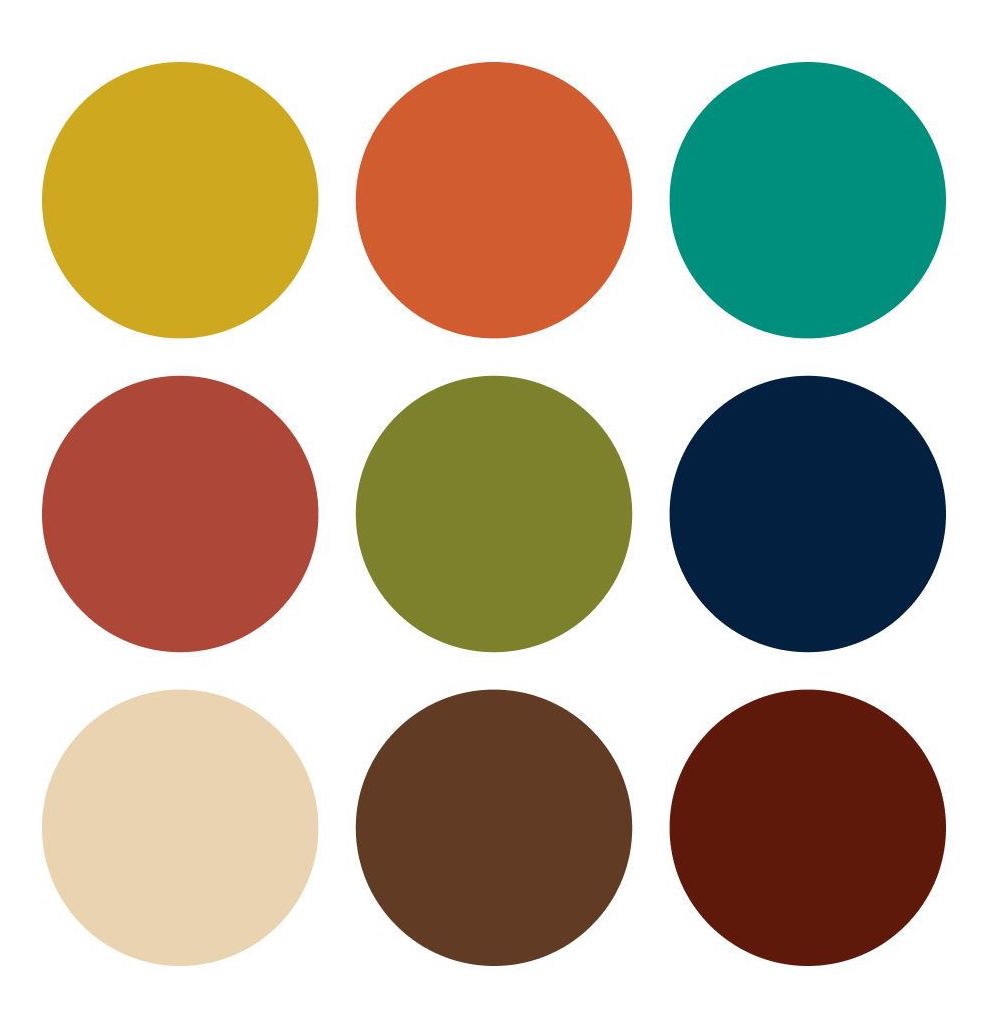 A Mid-Century Modern Home with Wood, Warmth and Colours - Yellow, orange, teal, red, green, dark blue, beige, brown, light