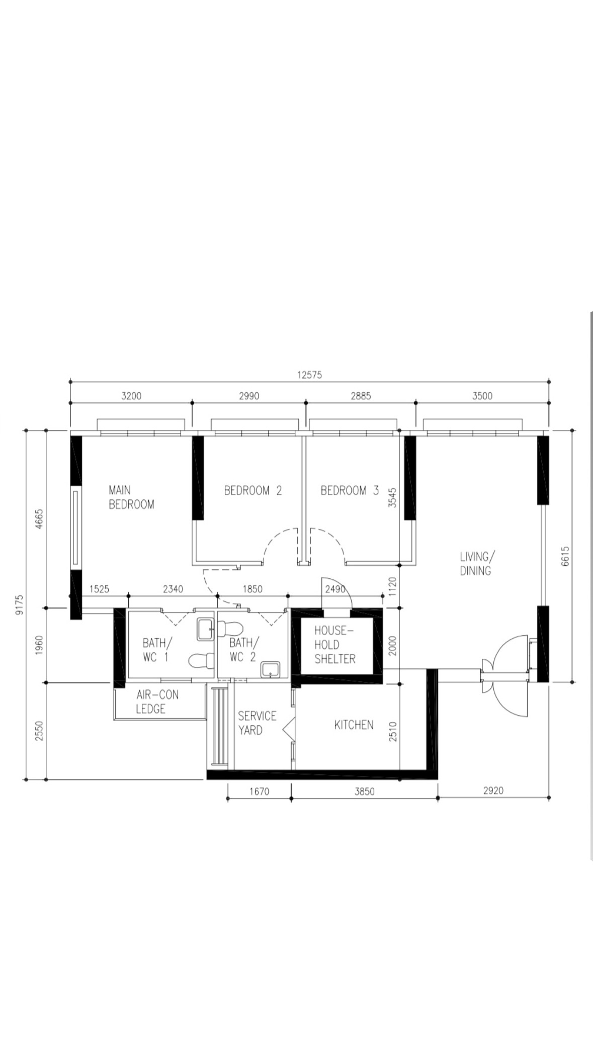 4-room Scandi Minimalist under 37k - Multi-functional living space with designated rooms, Comprehensive layout for