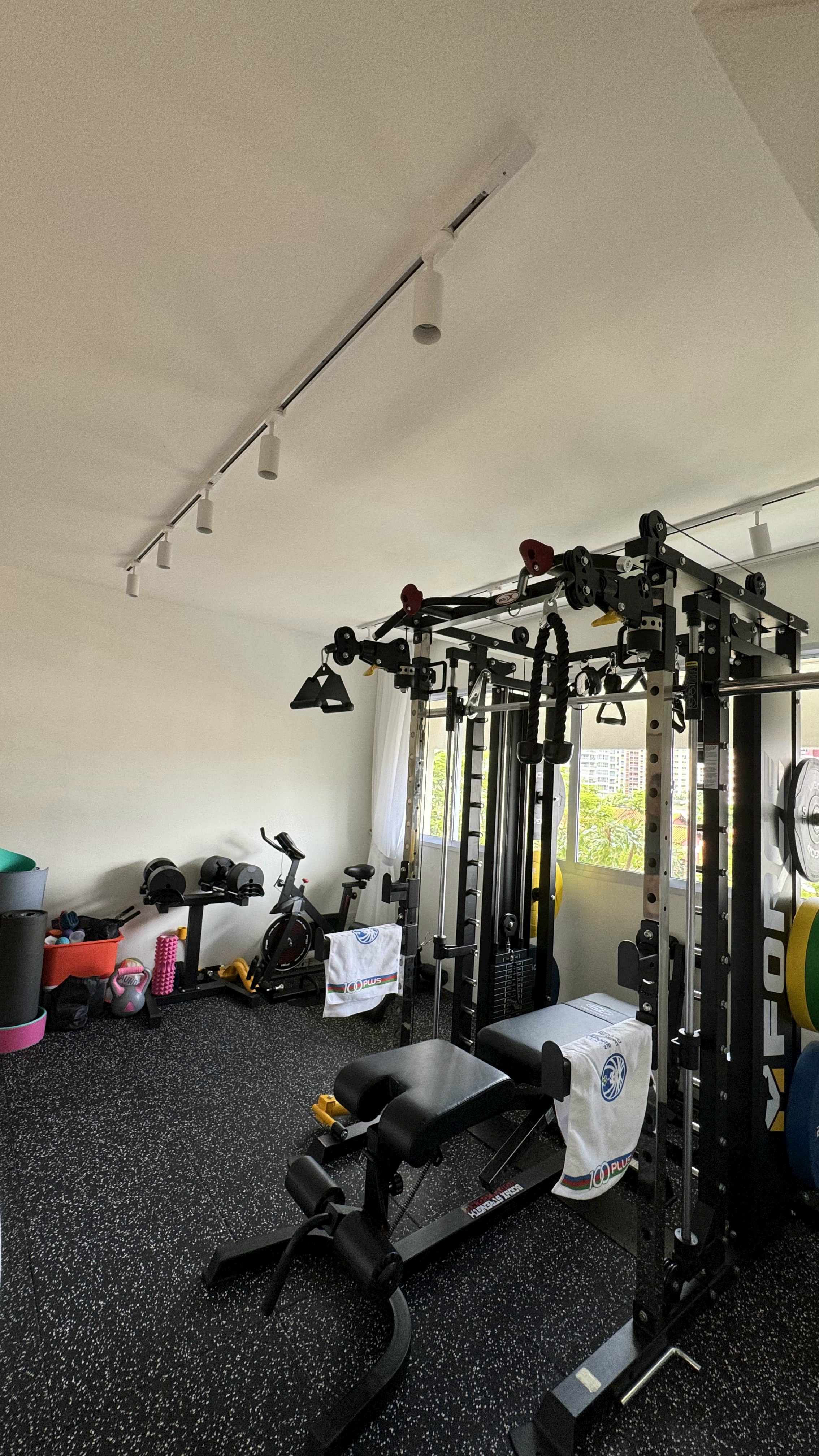 Welcome to The Tofu House! - gym equipment, fitness center, indoor gym, black and silver equipment, elliptical machine