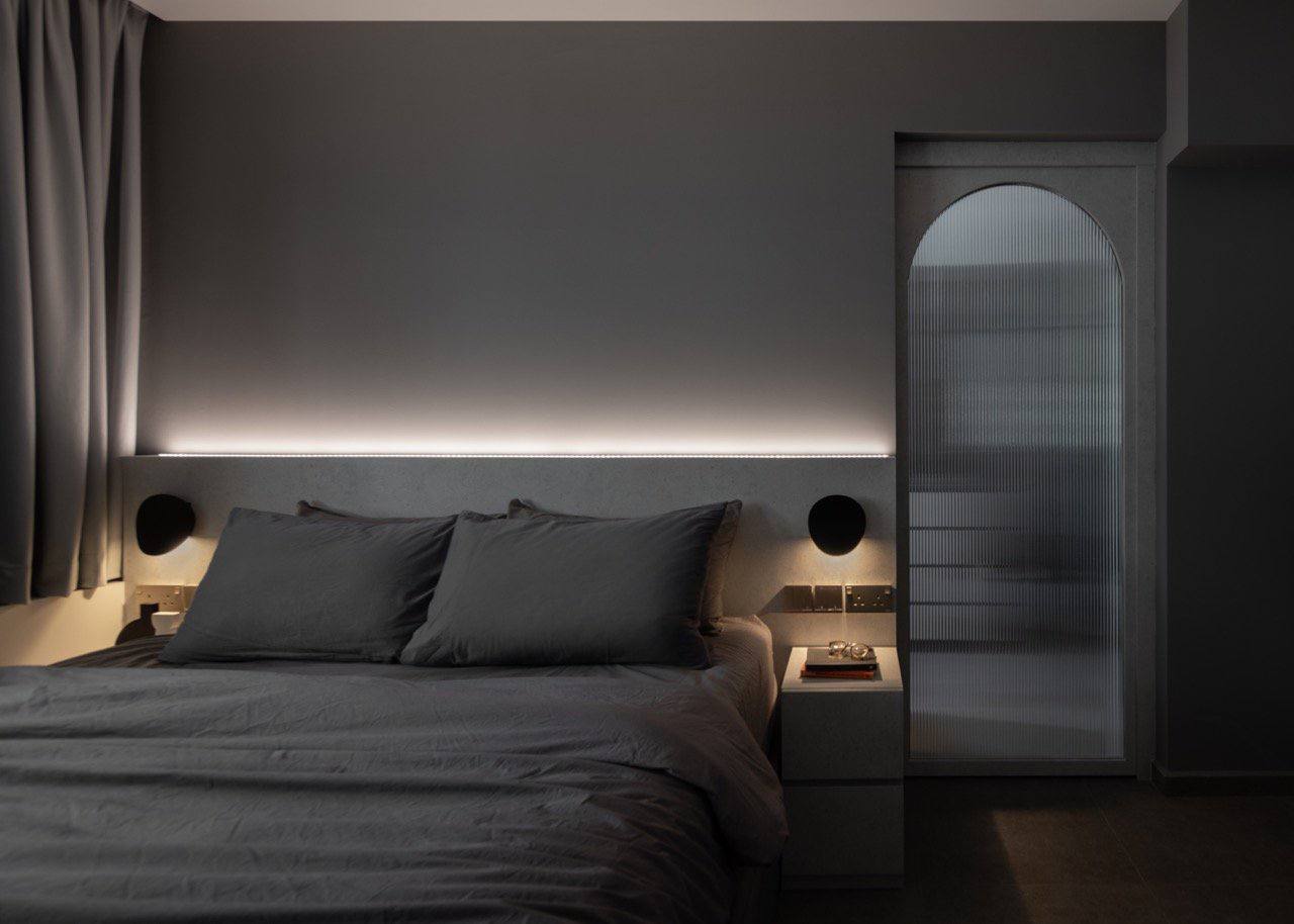 Modern x Contemporary Open-Concept Home Unveiled! - Modern minimalist bedroom, sleek design, neutral color palette, large bed