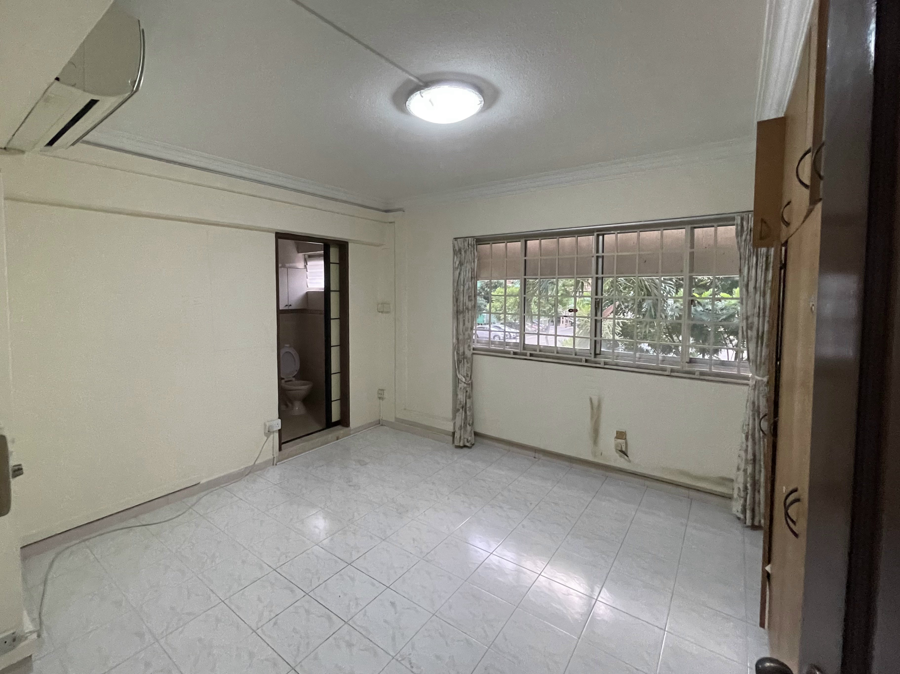 Before & After: Our 5-Room Resale Makeover - White tiled floor with subtle patterns, Minimalist interior design with neutral