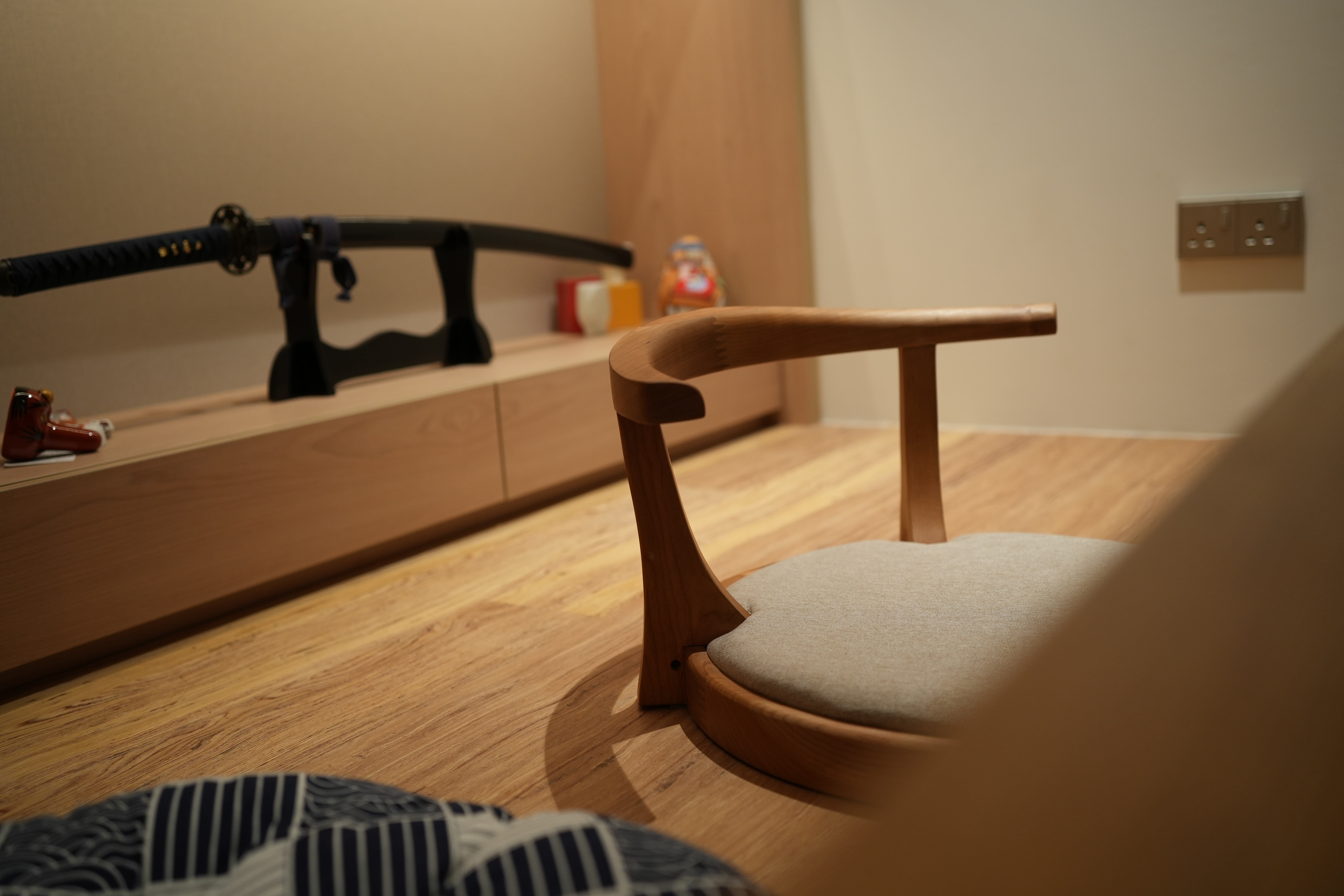 Our Dining Room: Traditional Japanese Washitsu for Modern BTO Living - Wooden folding chair, minimalist interior, modern