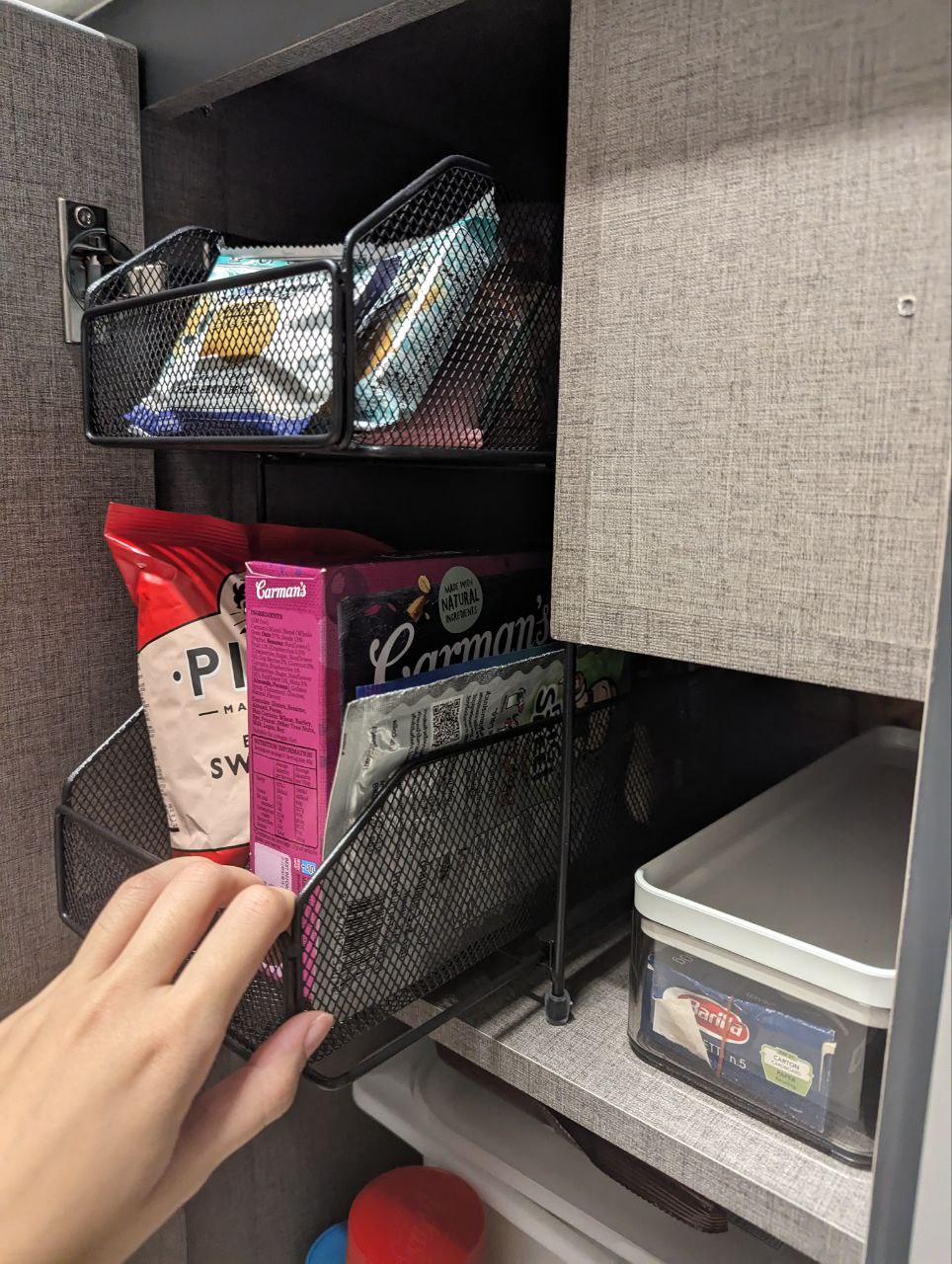 Service yard in the kitchen? - Mini fridge organizer, food storage, kitchen pantry, food storage compartment, pantry drawer