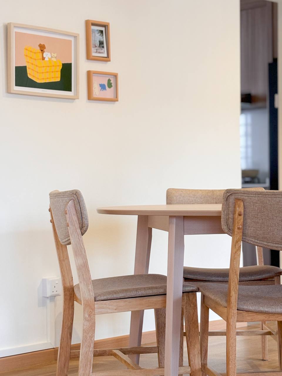 The Dining Area - Our Favourite Photo Spot - Wooden dining table, minimalist design, modern decor, cozy room, natural light