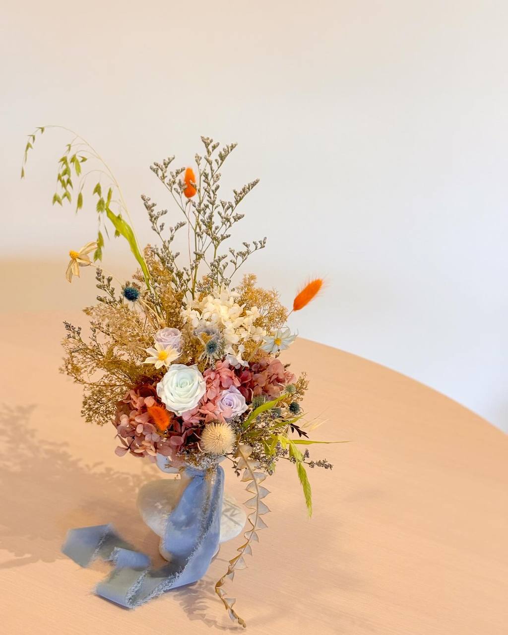 The Dining Area - Our Favourite Photo Spot - vibrant bouquet, delicate flowers, mixed flowers, natural arrangement, colorful