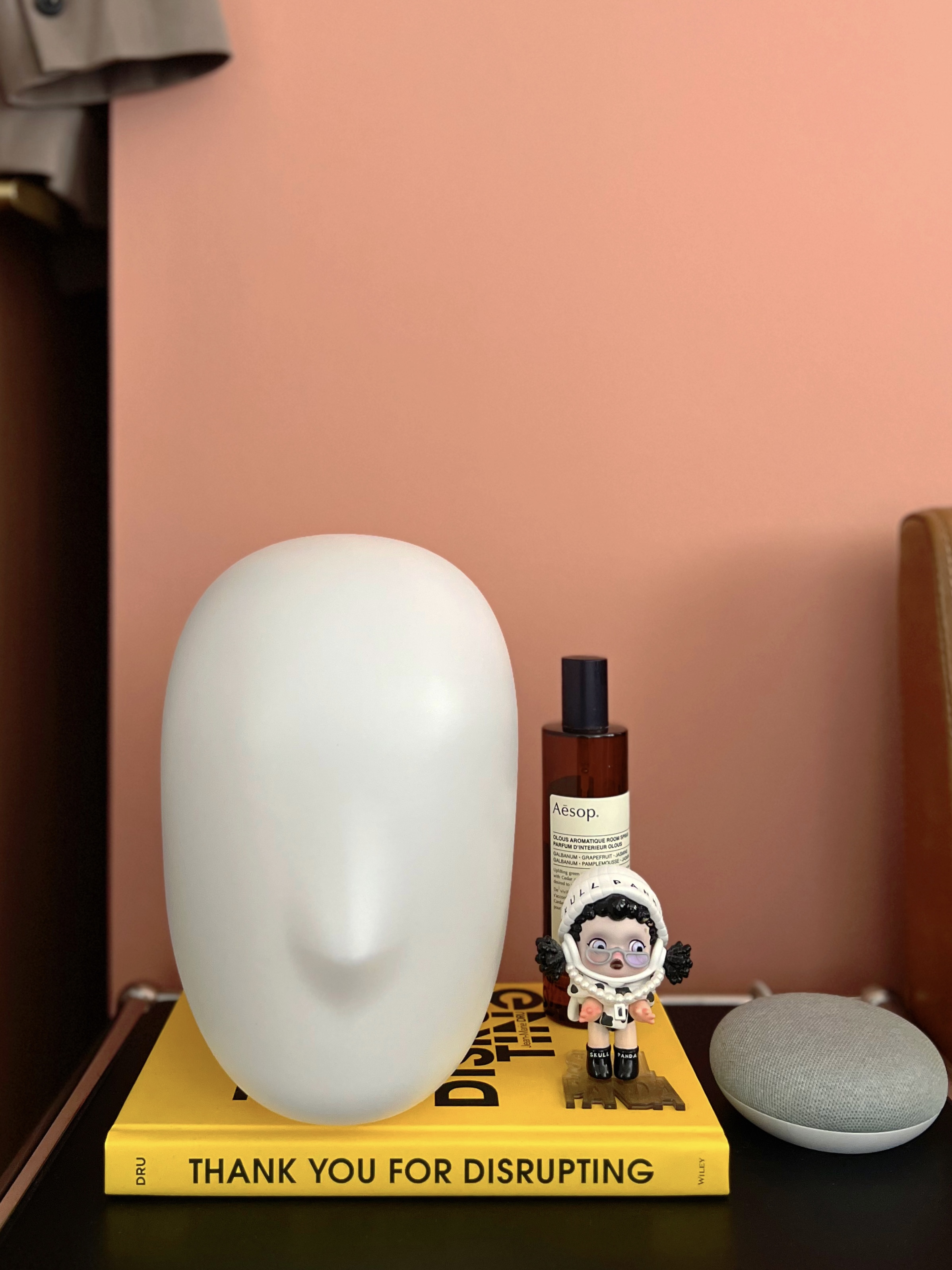 Our bedroom: A cosy escape into slumber  - White, minimalist, modern, abstract, sculpture, yellow book, thank you, for