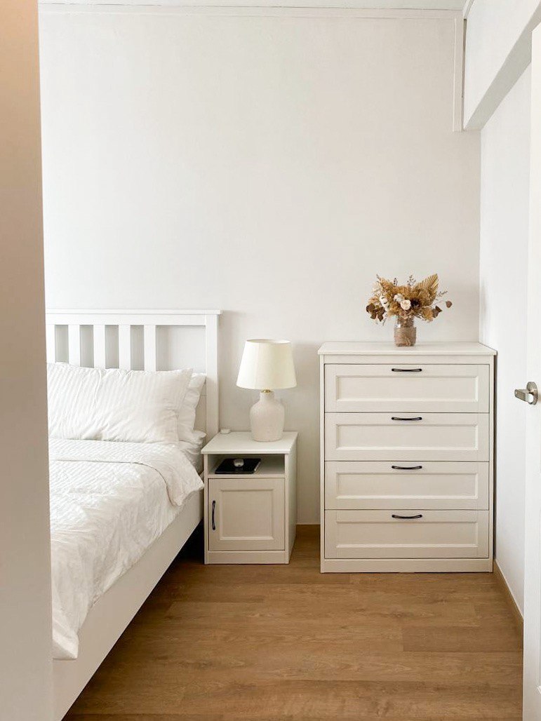 Embrace Serenity: Step into Our Dreamy IKEA-Inspired Bedroom Sanctuary - White bedroom, minimalist design, cozy bed, white